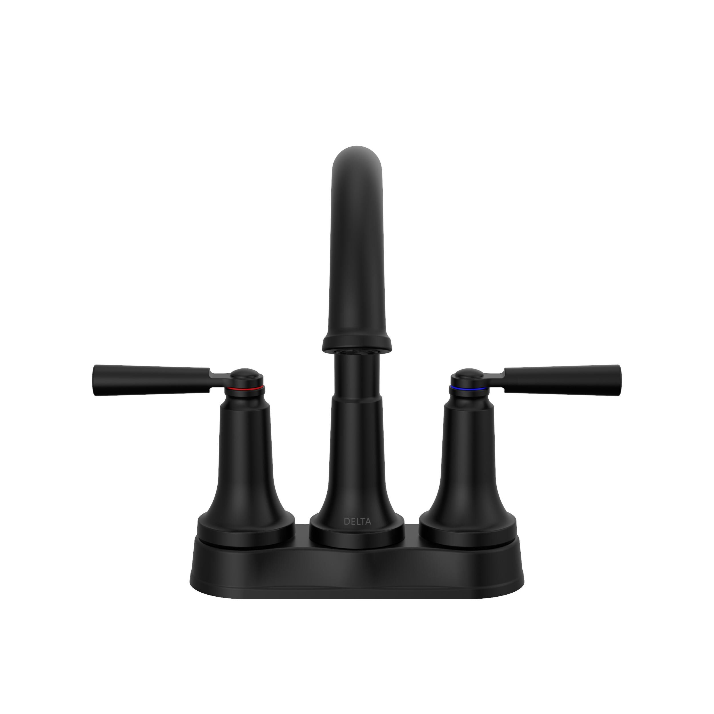 Two Handle Centerset Bathroom Faucet in Matte Black 2535-BLMPU-DST