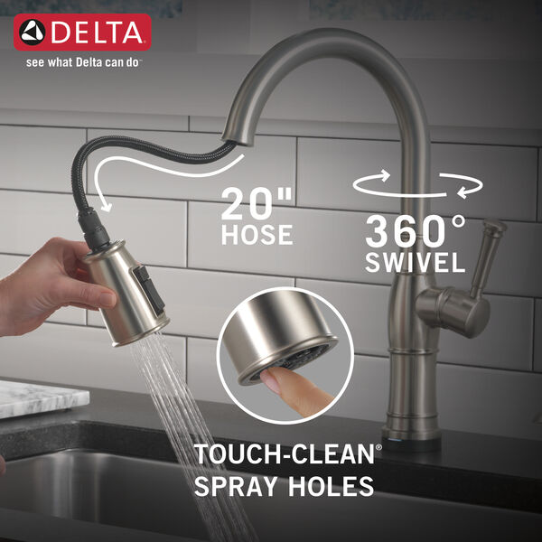 Single Handle Pull-Down Kitchen Faucet with Touch2O Technology and Soap  Dispenser