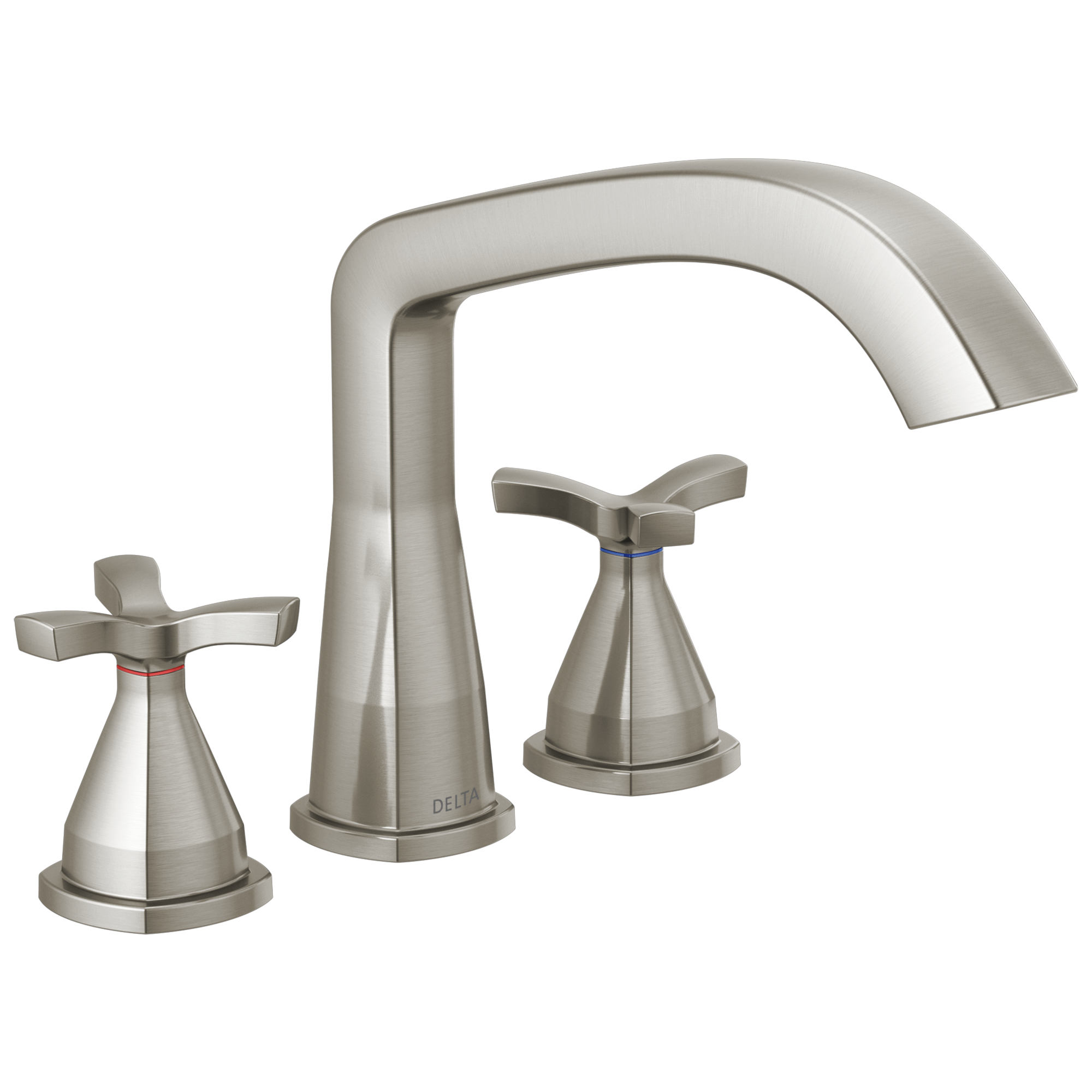 Delta Faucet Stryke Three Hole Roman Tub Trim - Lumicoat - Stainless