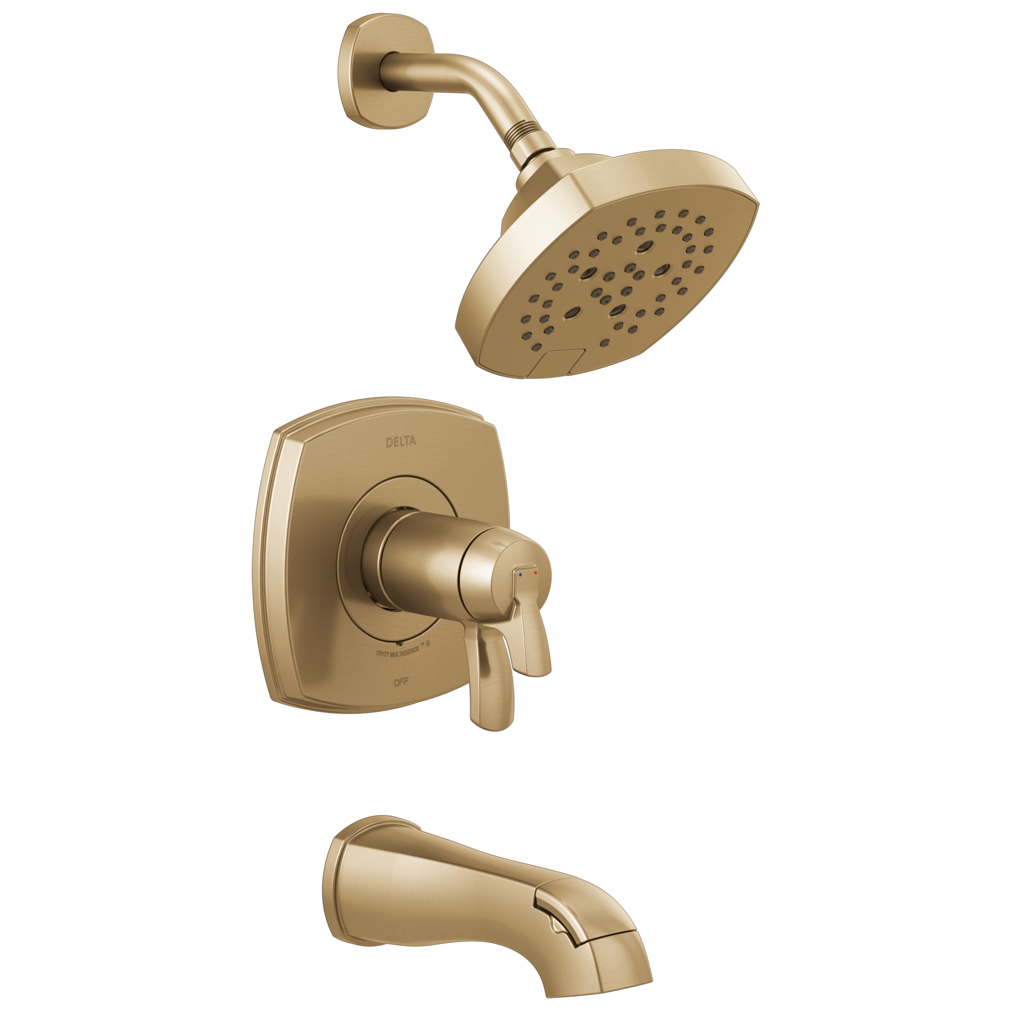 Delta Stryke® 17 Thermostatic Tub And Shower Faucet - 1.75 GPM in Lumicoat Champagne Bronze