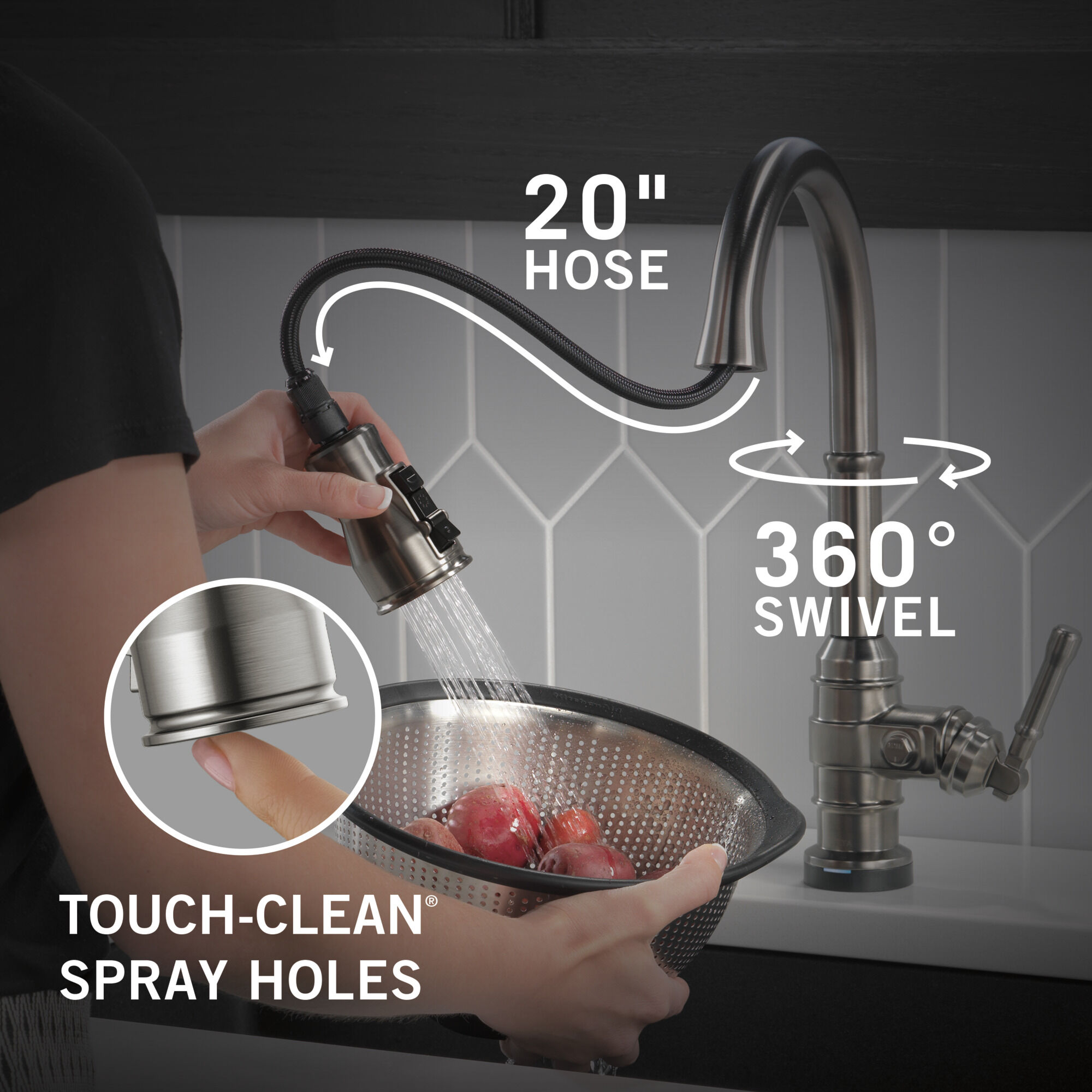 Touch2O® Technology Kitchen Faucet with Touchless Technology in