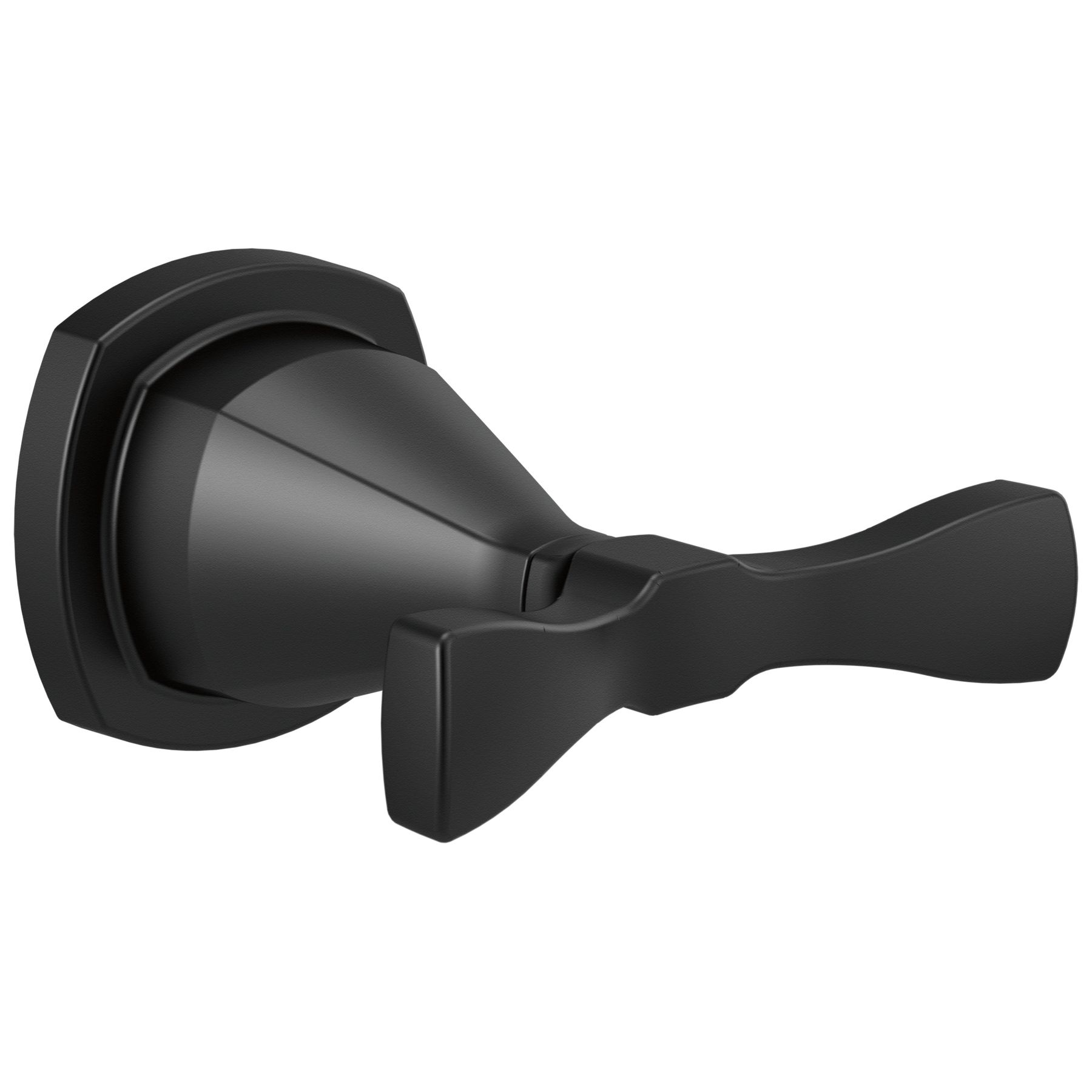 m&ty Double Robe Hook in Matte Black 77638-BL | Delta Faucet