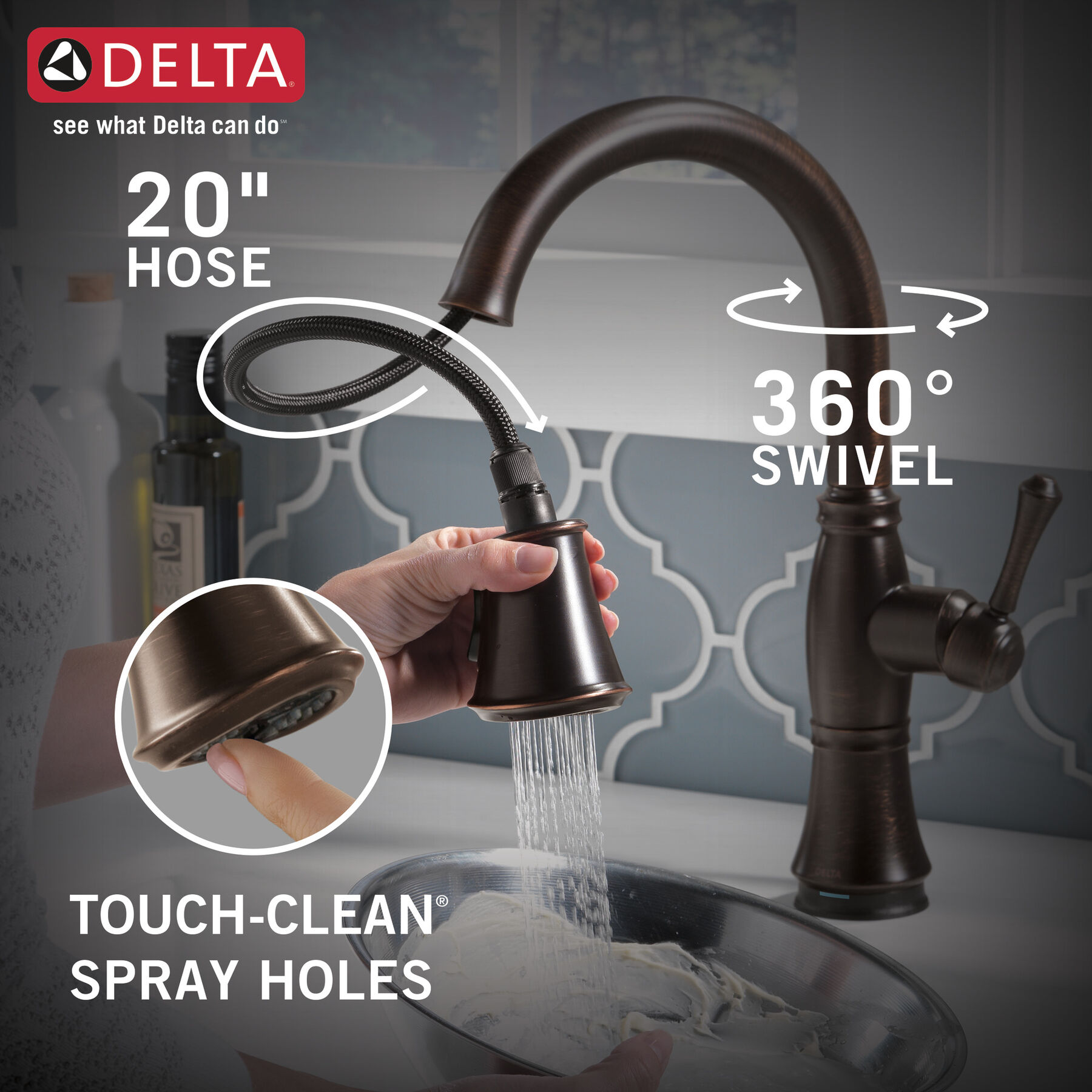 Single Handle Pull-Down Kitchen Faucet with Touch<sub>2</sub>O&reg; and ShieldSpray&reg; Technologies