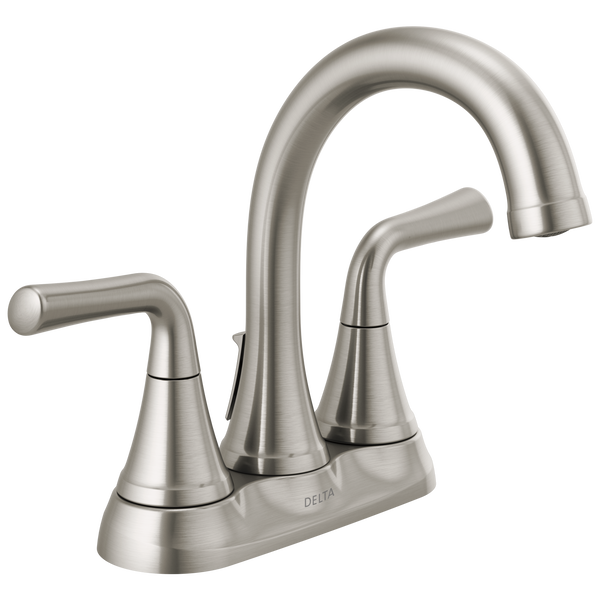 Two Handle Centerset Bathroom Faucet in Stainless 2533LF-SSMPU 