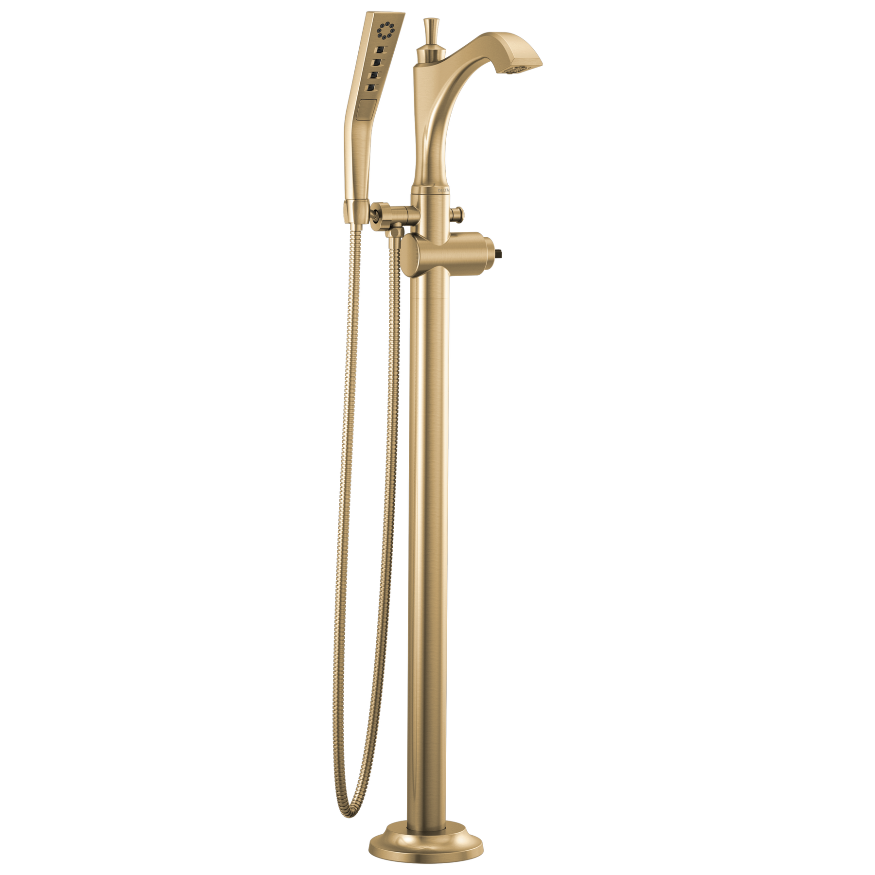 Single Handle Floor Mount Tub Filler Trim - Less Handle in