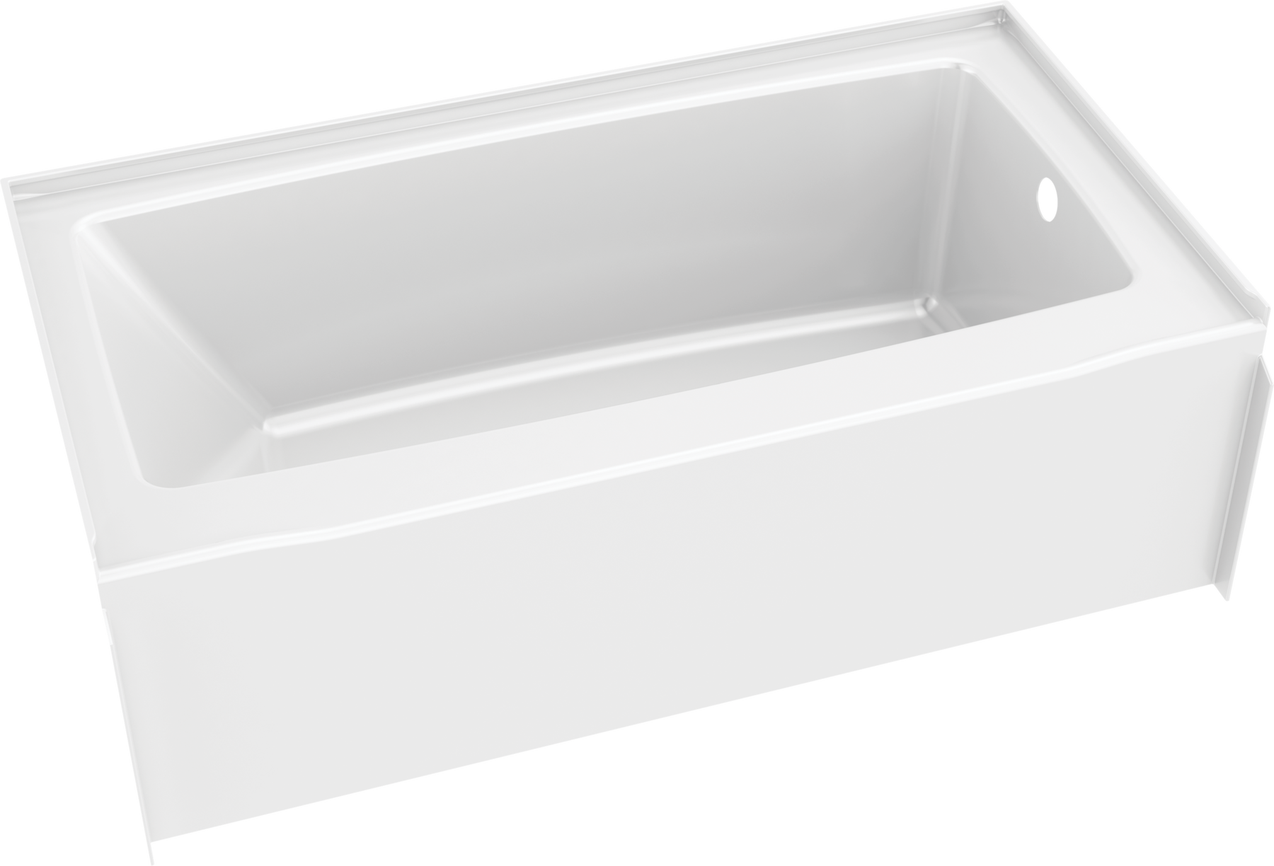 ProCrylic Bathtub 60 in. x 32 in. Right Drain in High Gloss White