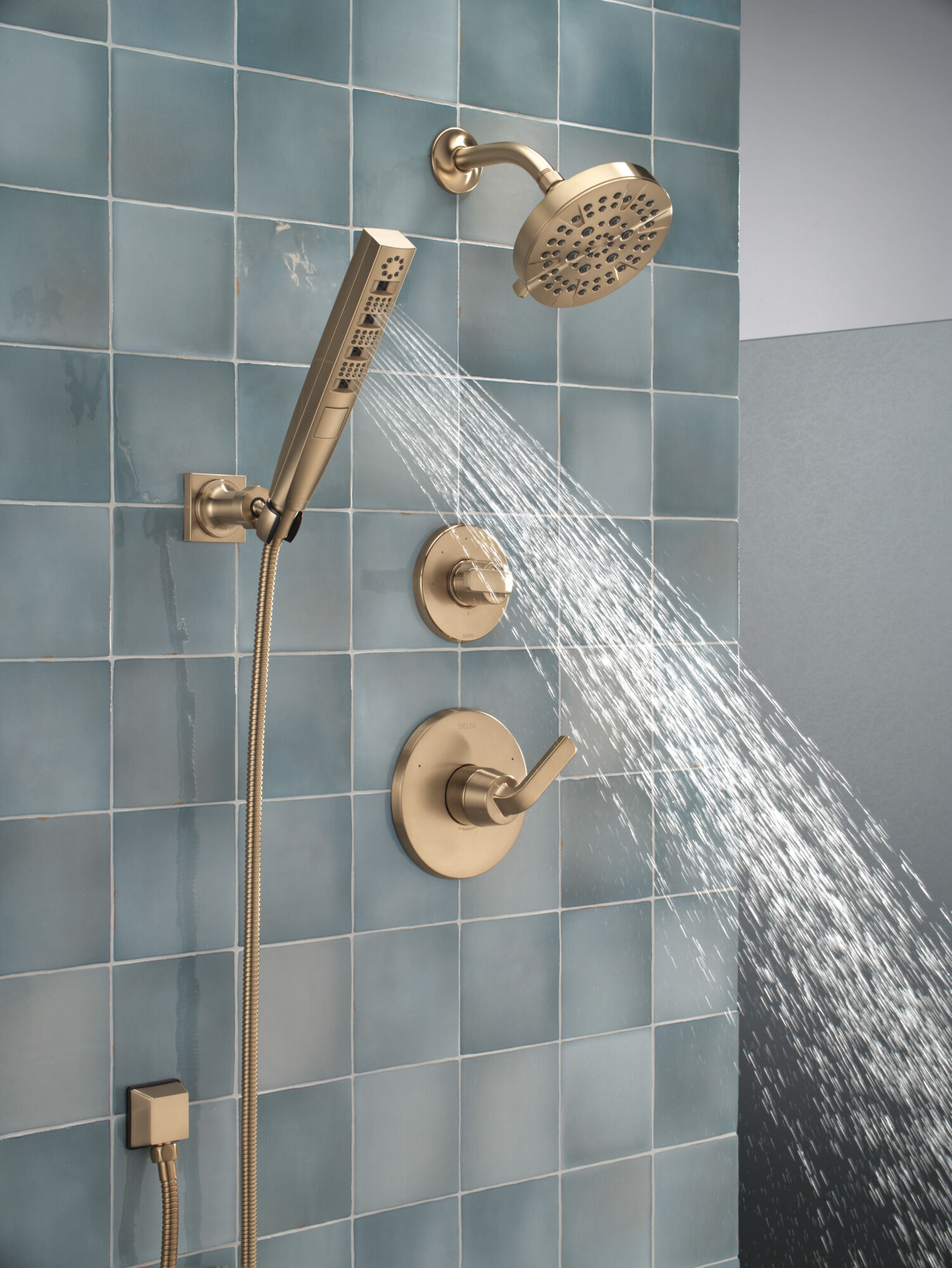 H2Okinetic® 4-Setting Wall Mount Hand Shower in Lumicoat