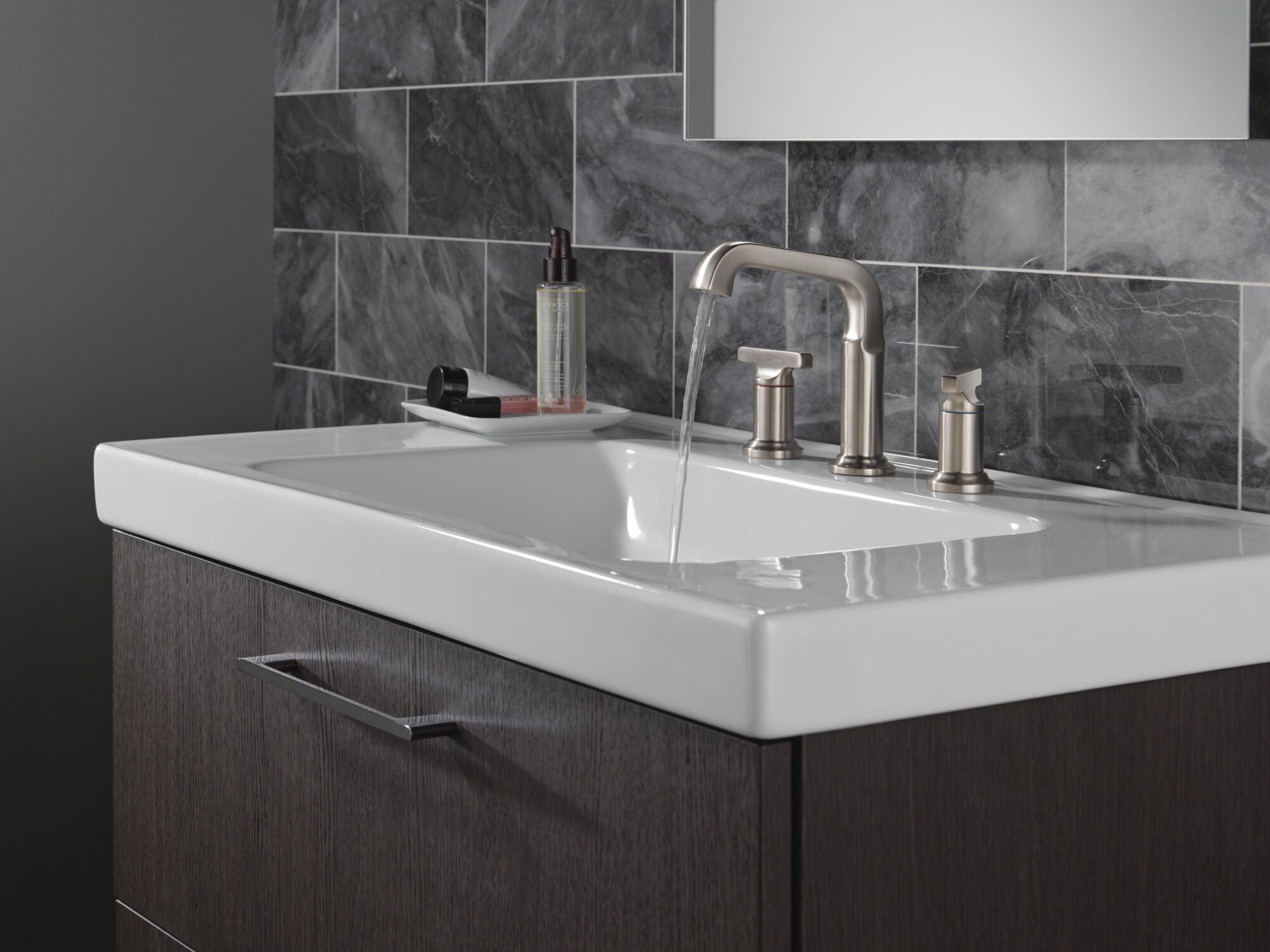 Two Handle Widespread Bathroom Faucet in Lumicoat® Stainless 35587