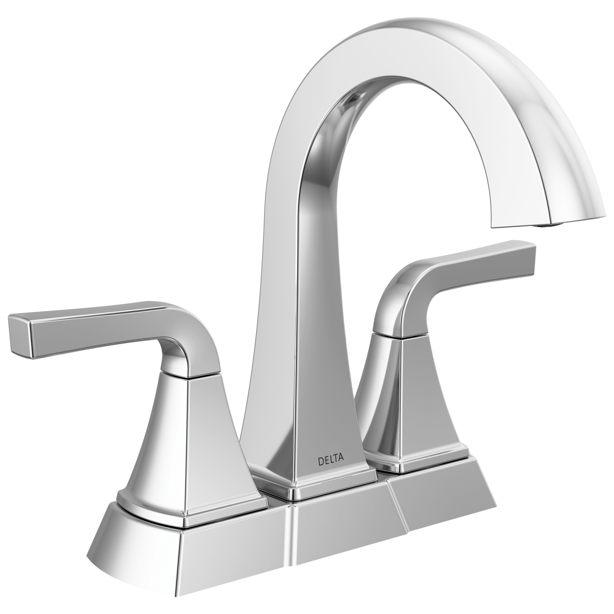 Delta Faucet 27T – Verchromter Zweigriff-Wasserhahn Für Waschbecken, 4-Zoll Montage