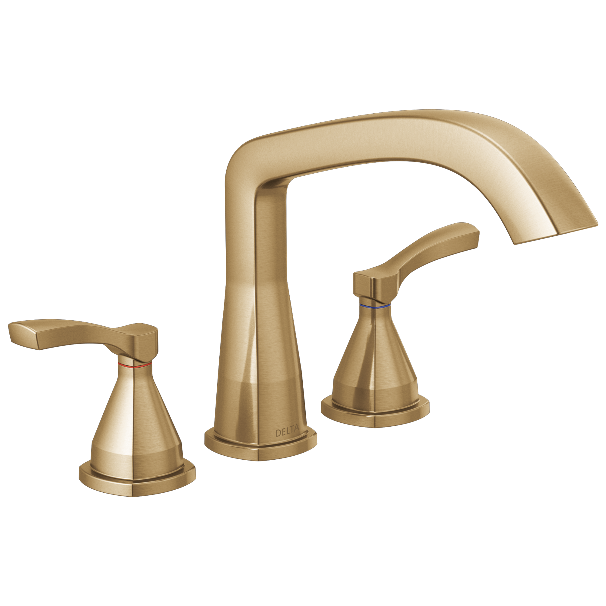 Delta Faucet Stryke Three Hole Roman Tub Trim - Lumicoat Champagne - Bronze