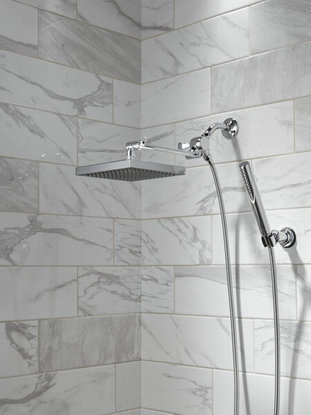 Premium Single-Setting Adjustable Wall Mount Hand Shower in Chrome ...