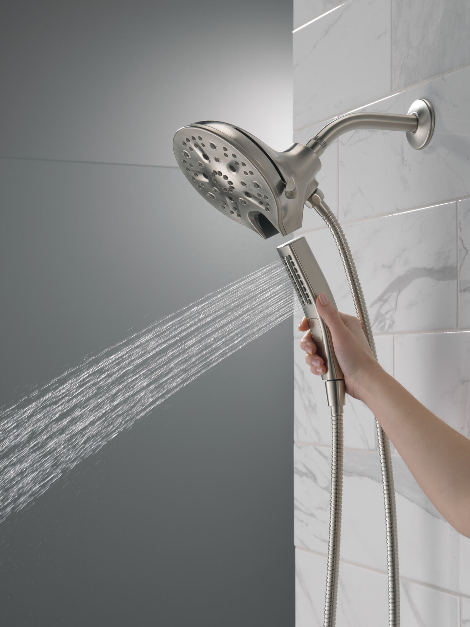 In2ition® H2Okinetic® 5-Setting Two-in-One Shower in Lumicoat