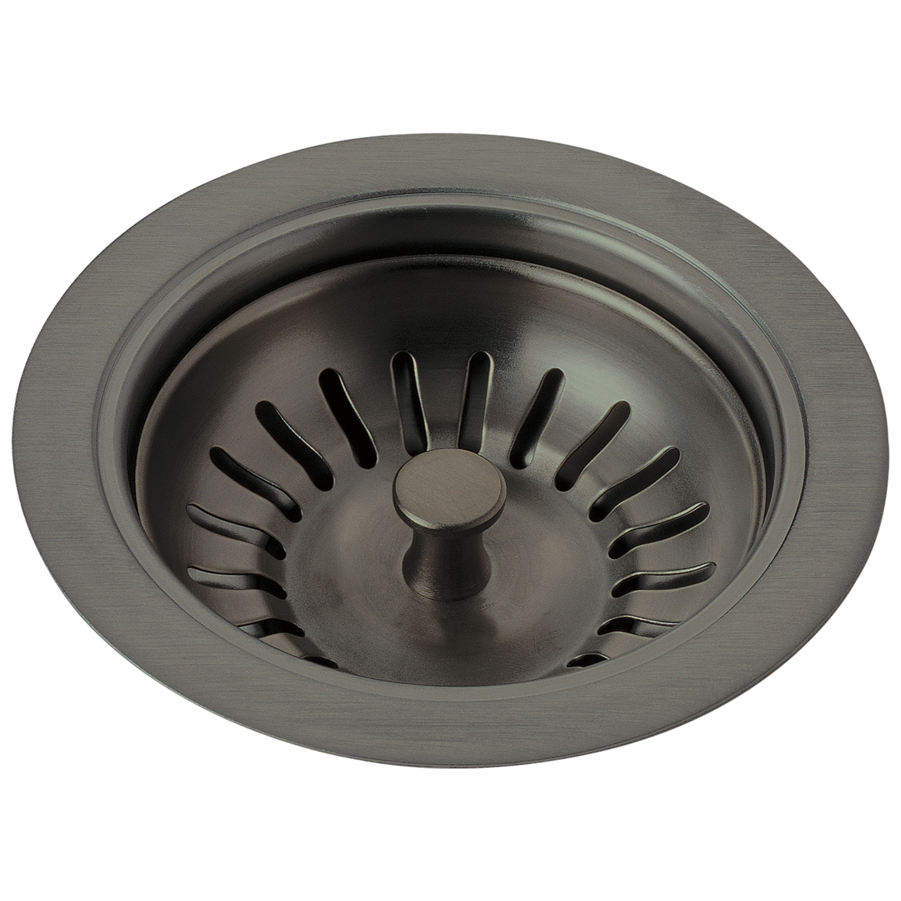 Kitchen Sink Flange and Strainer in Black Stainless 72010-KS