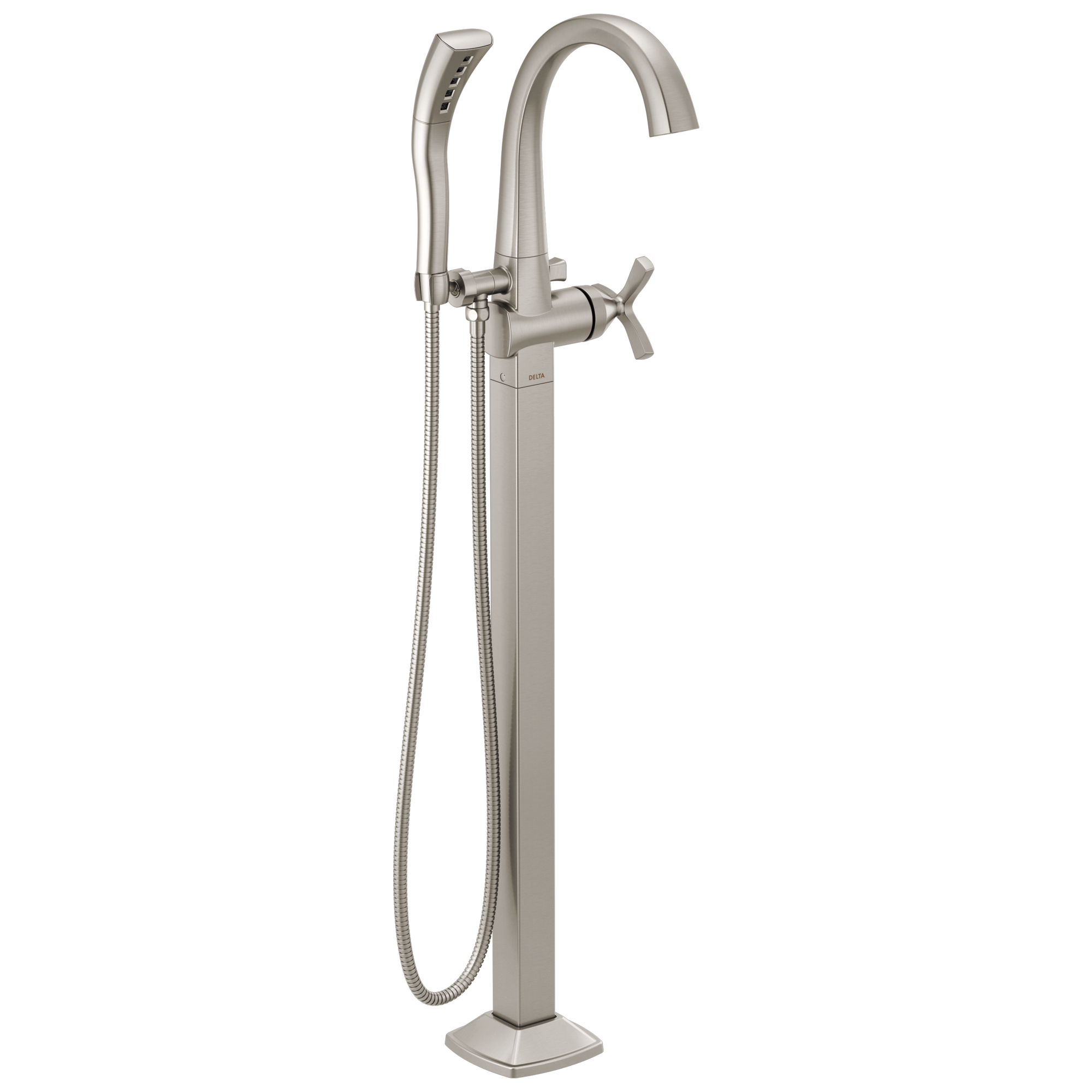 Delta Faucet Stryke Floor Mount Tub Filler Trim - Lumicoat - Stainless