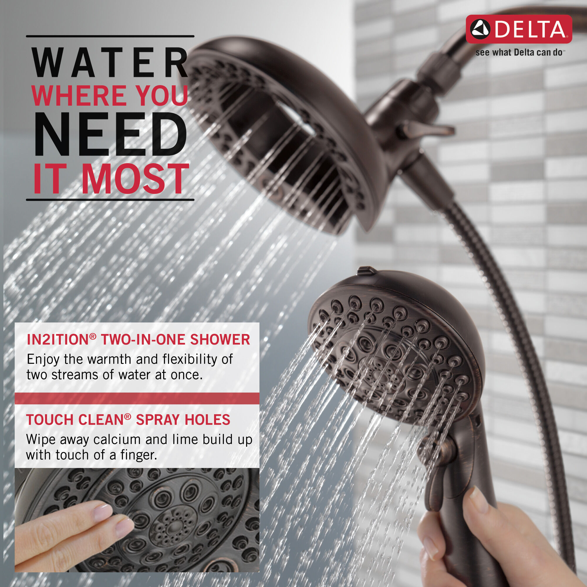 In2ition® 5-Setting Two-in-One Shower in Venetian Bronze 75587RB