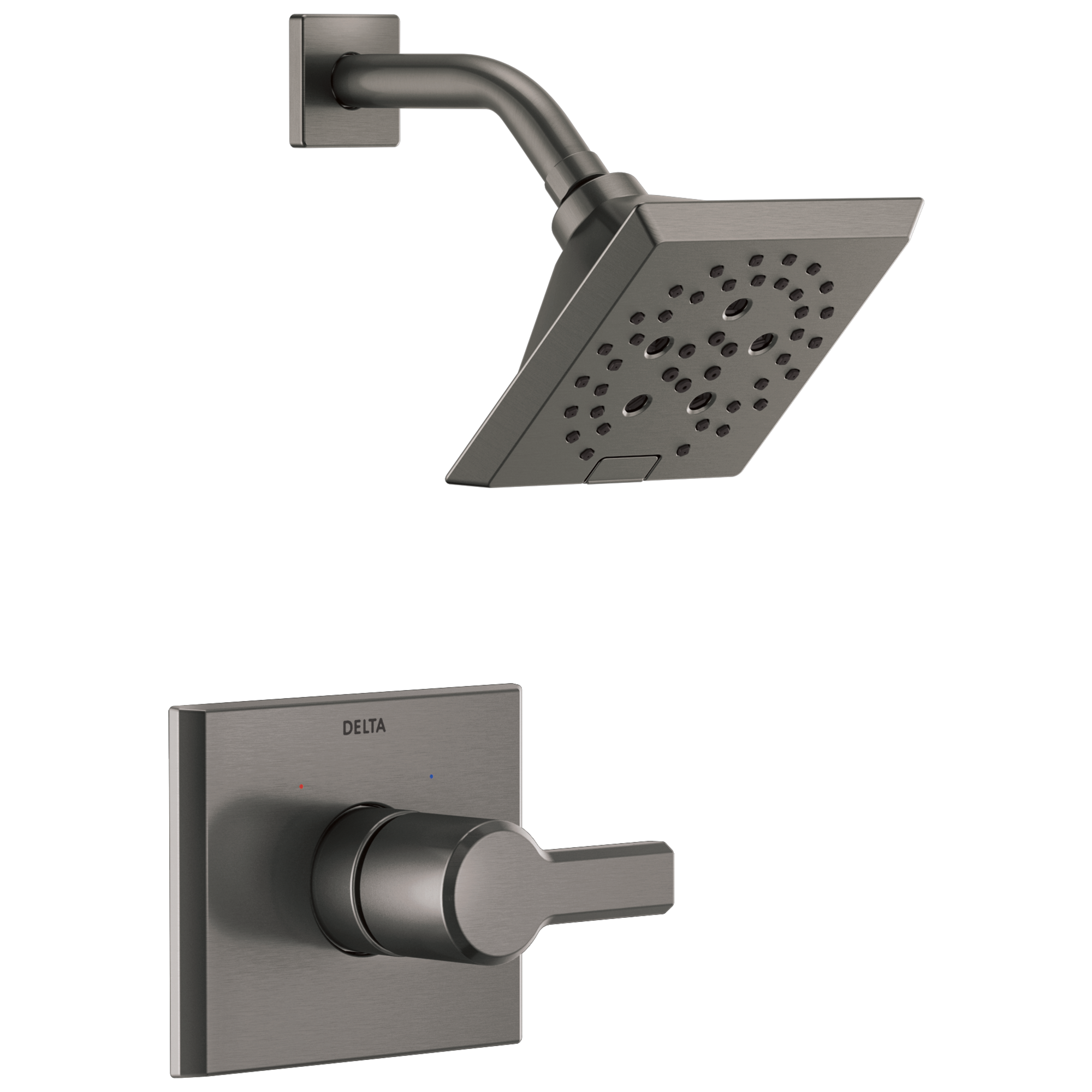 Delta Faucet Pivotale Monitor 14 Series H2okineticshower Trim - Lumicoat Black - Stainless
