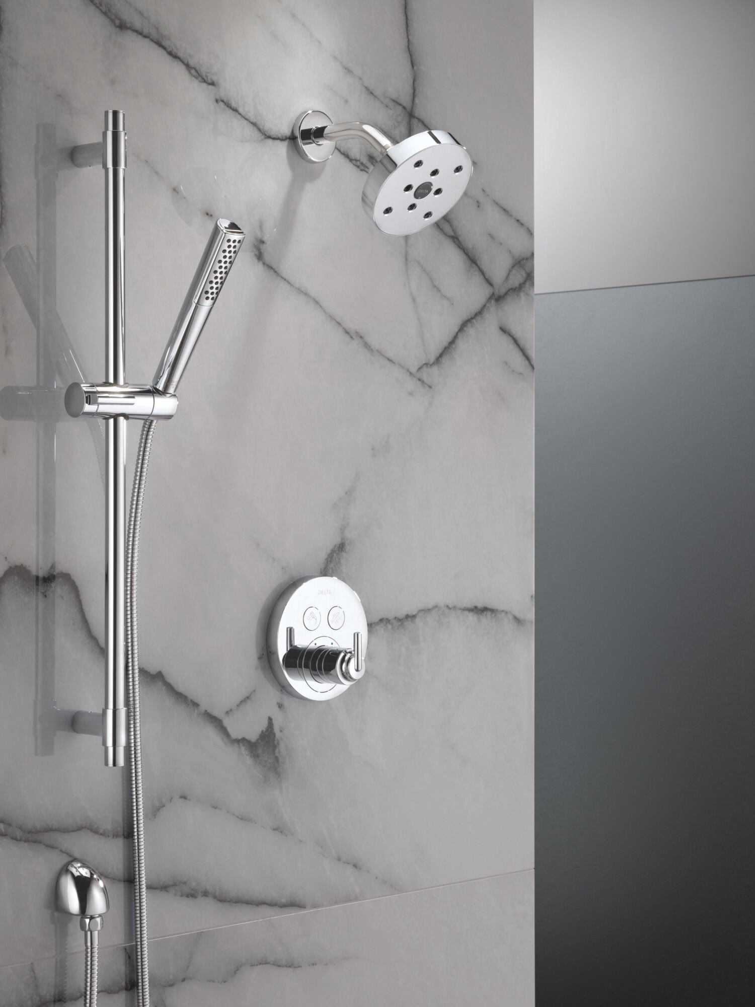 H2Okinetic® Single-Setting Raincan Shower Head in Lumicoat® Chrome