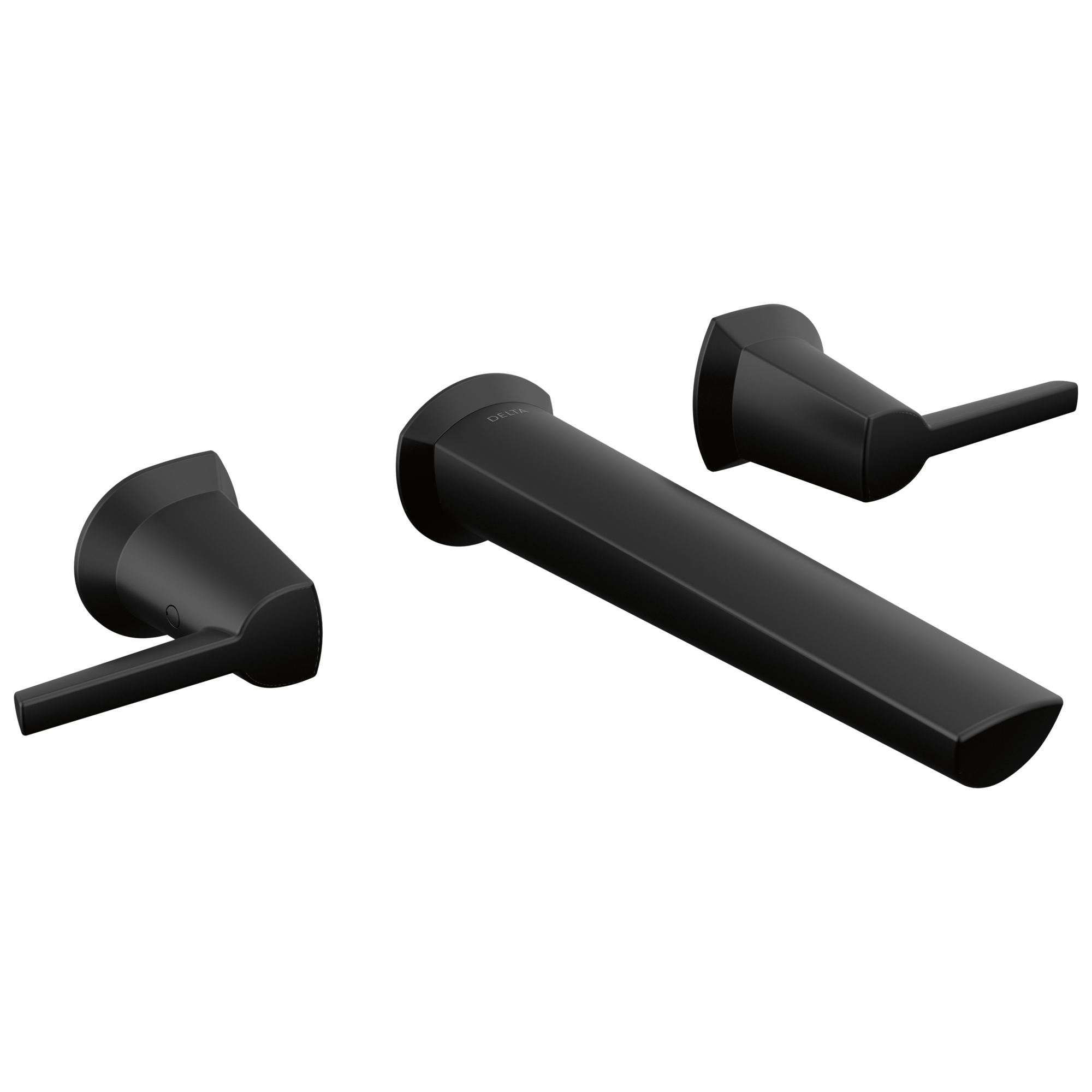 GaleonE Two Handle Wall Mount Bathroom Faucet - Matte Black