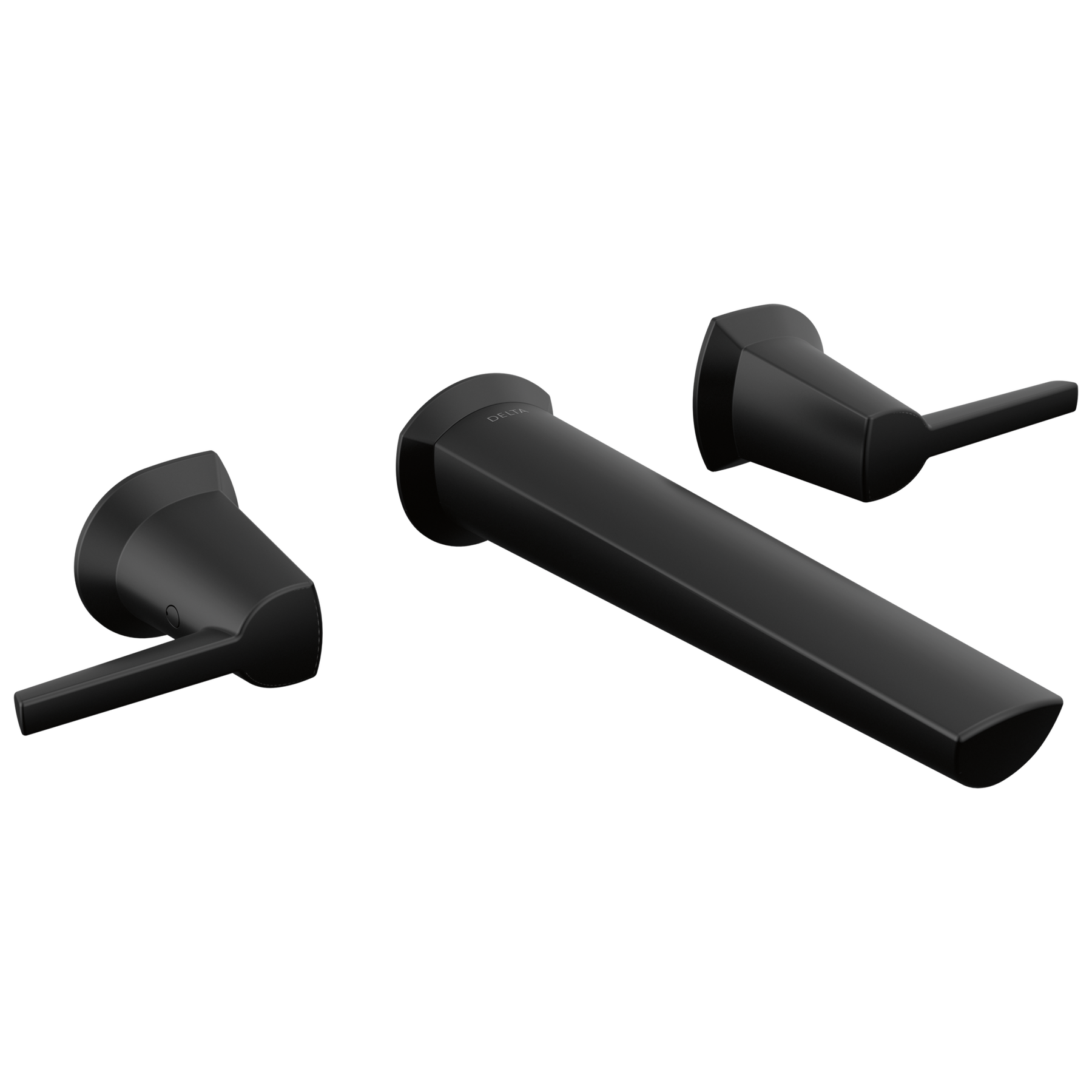 Two Handle Wall Mount Bathroom Faucet in Matte Black T3571LF-BLWL ...