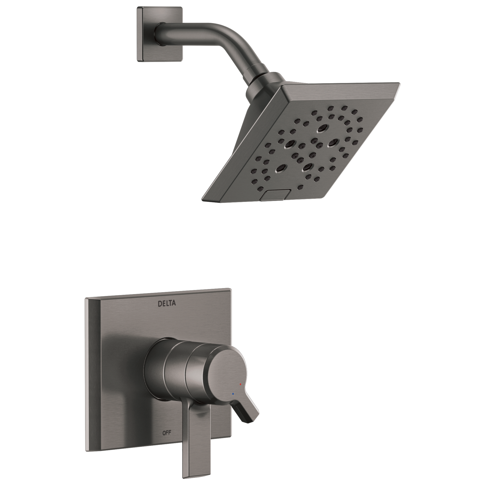 Delta Faucet Pivotale Monitor 17 Series H2okineticshower Trim - Lumicoat Black - Stainless