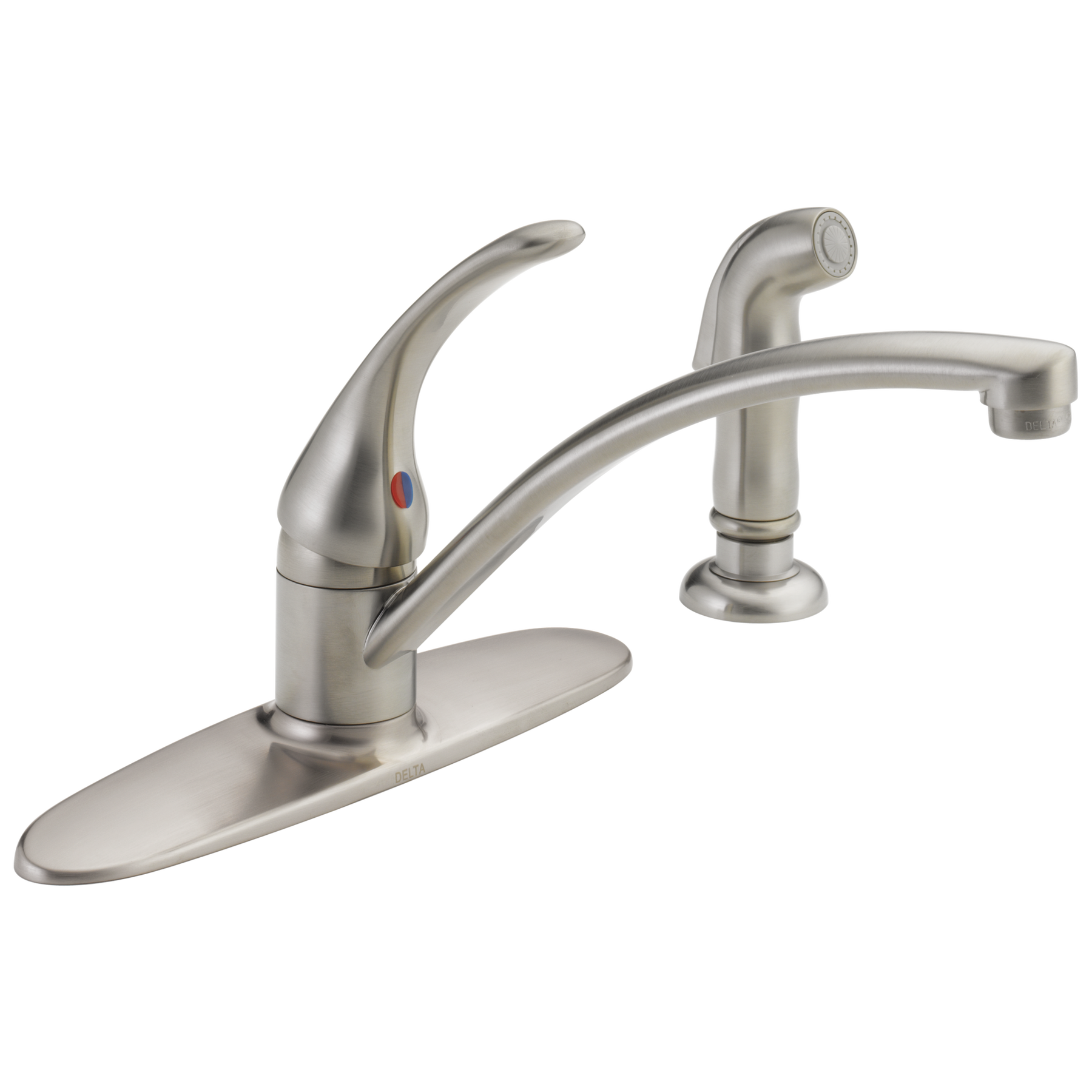 Single Handle Kitchen Faucet With Spray (Recertified) in Stainless