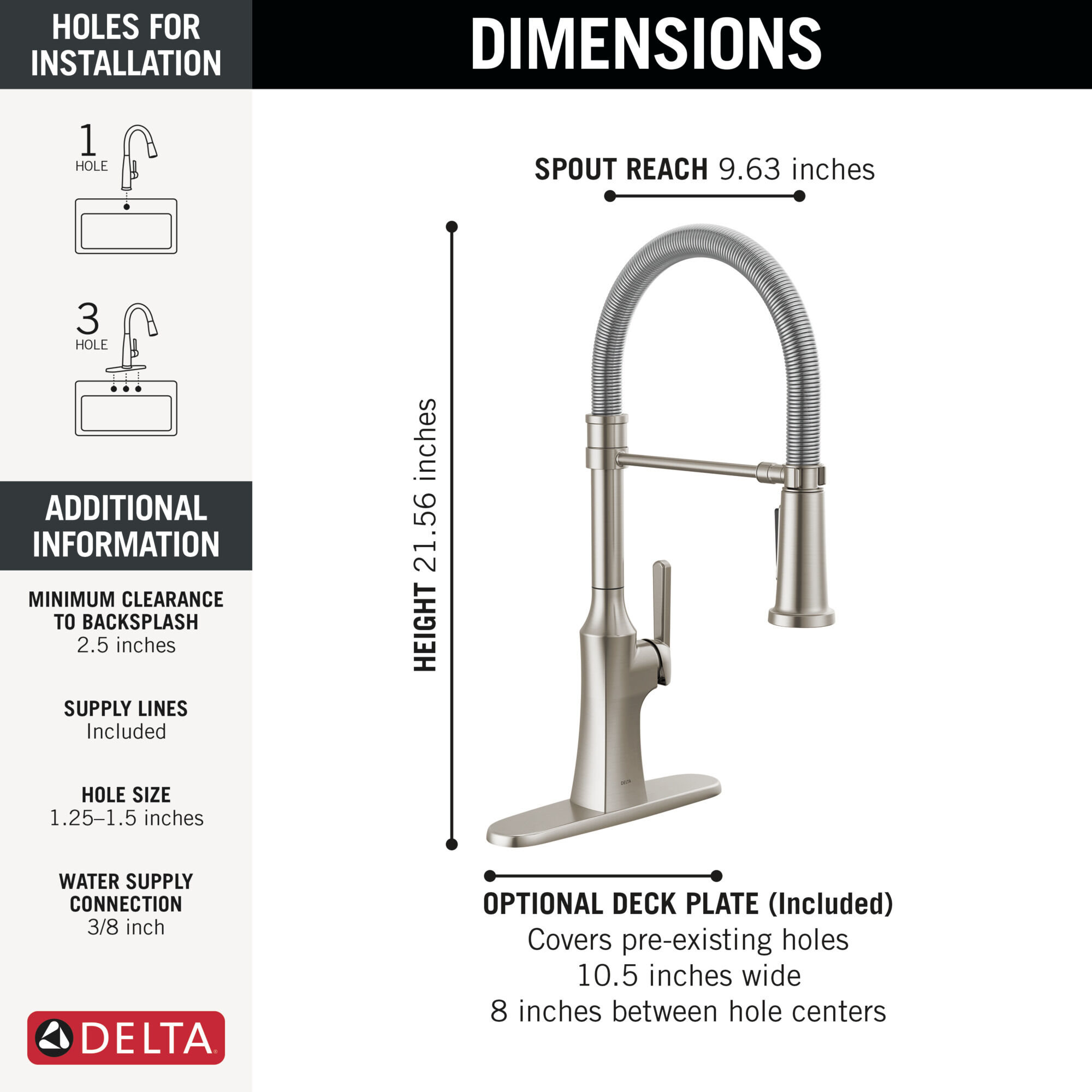 Single Handle Pull-Down Kitchen Faucet With Spring Spout in