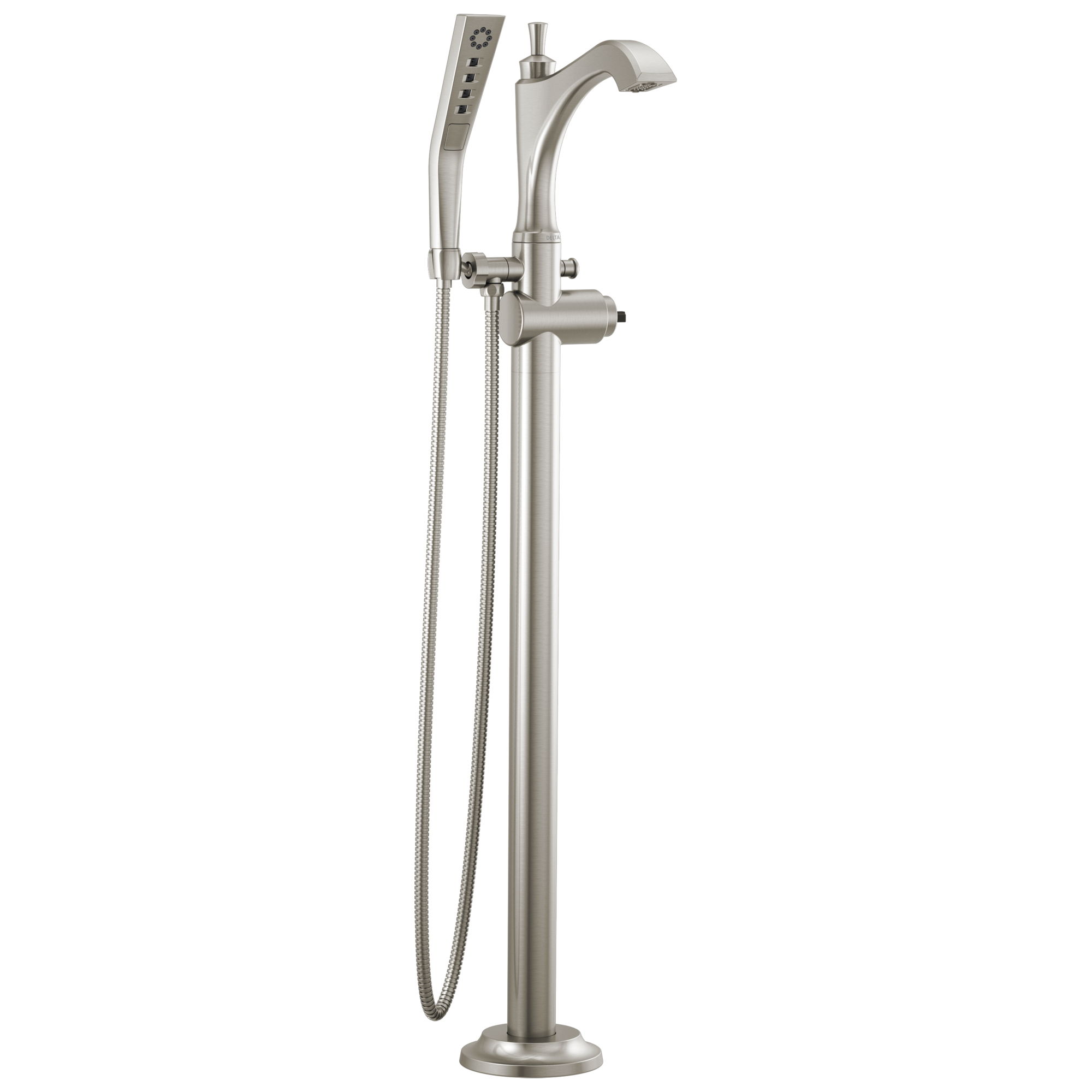 Delta Faucet Dorval® Single Handle Floor Mount Tub Filler Trim - Less Handle in Stainless