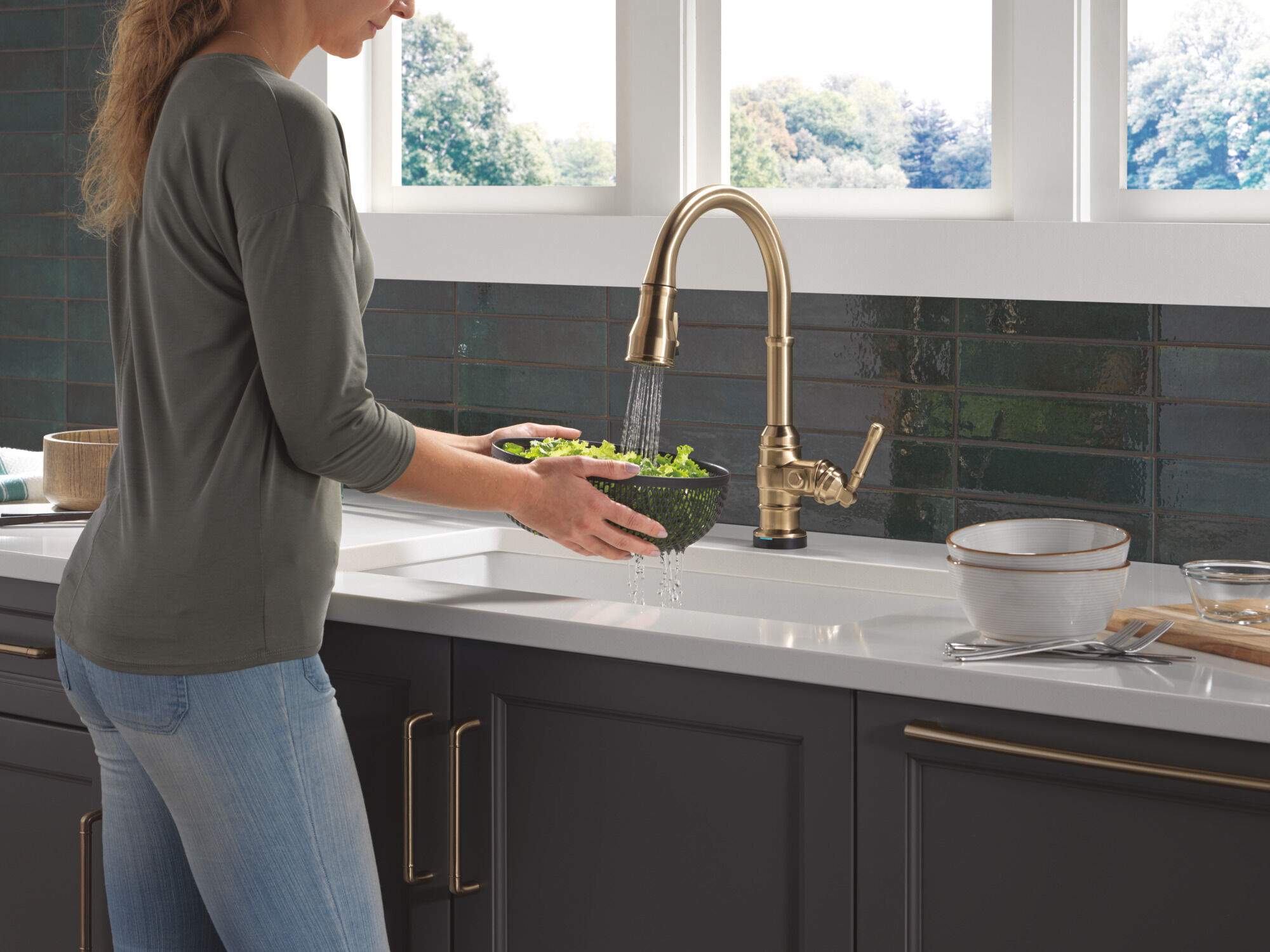 Touch2O® Technology Kitchen Faucet with Touchless Technology in