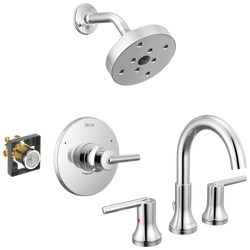 Two Handle Widespread Bathroom Faucet in Chrome 3559-MPU-DST