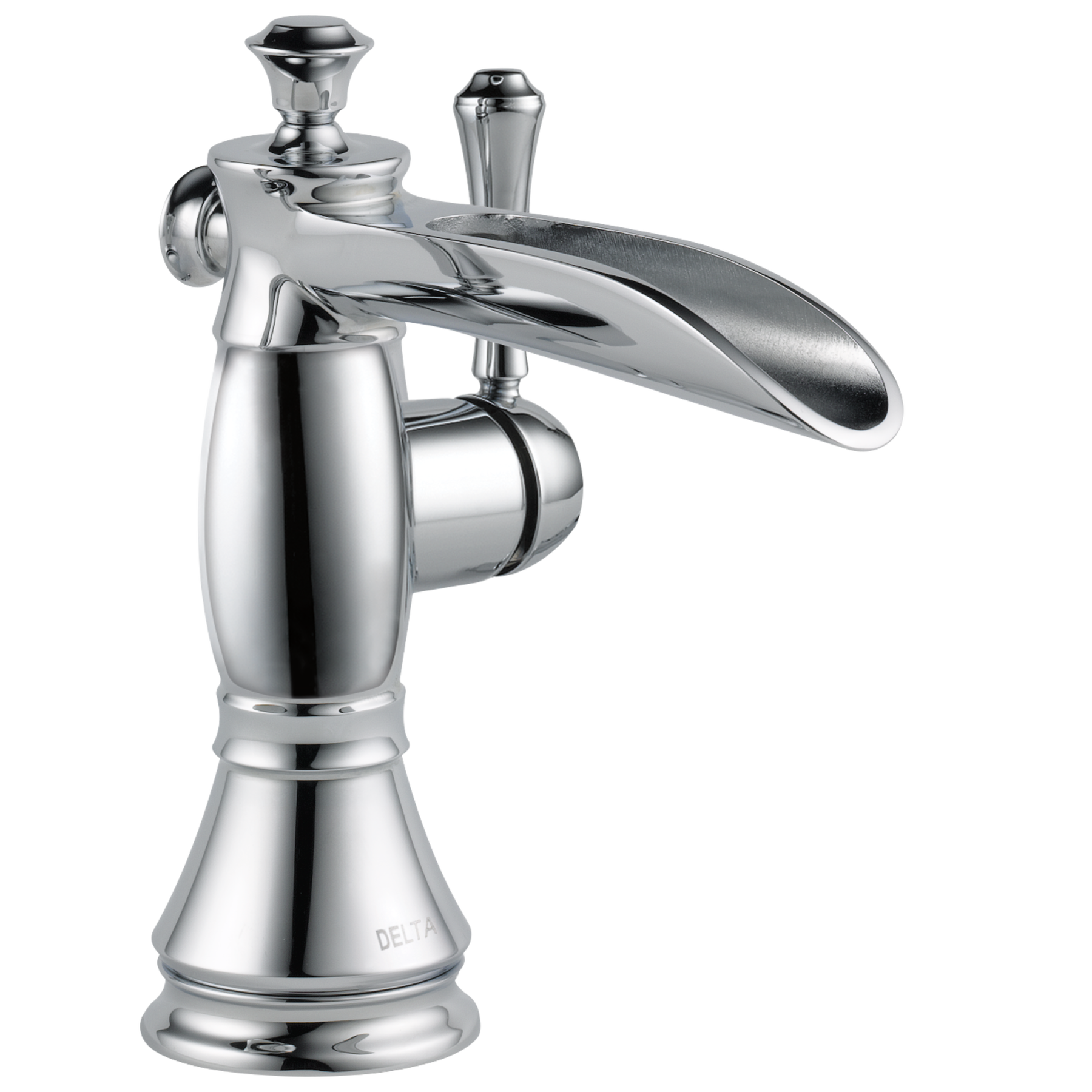 Single Handle Channel Bathroom Faucet in Chrome — image 1