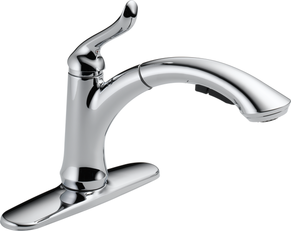 delta linden single hole faucet