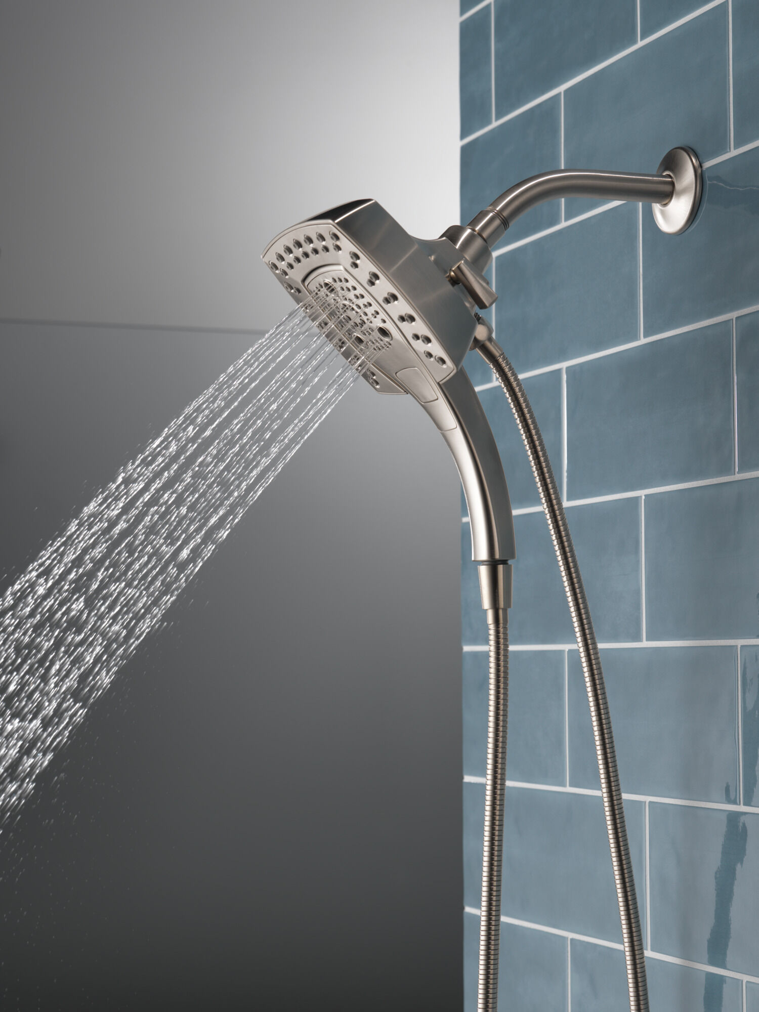 H2Okinetic® In2ition® 5-Setting Two-in-One Shower in Lumicoat