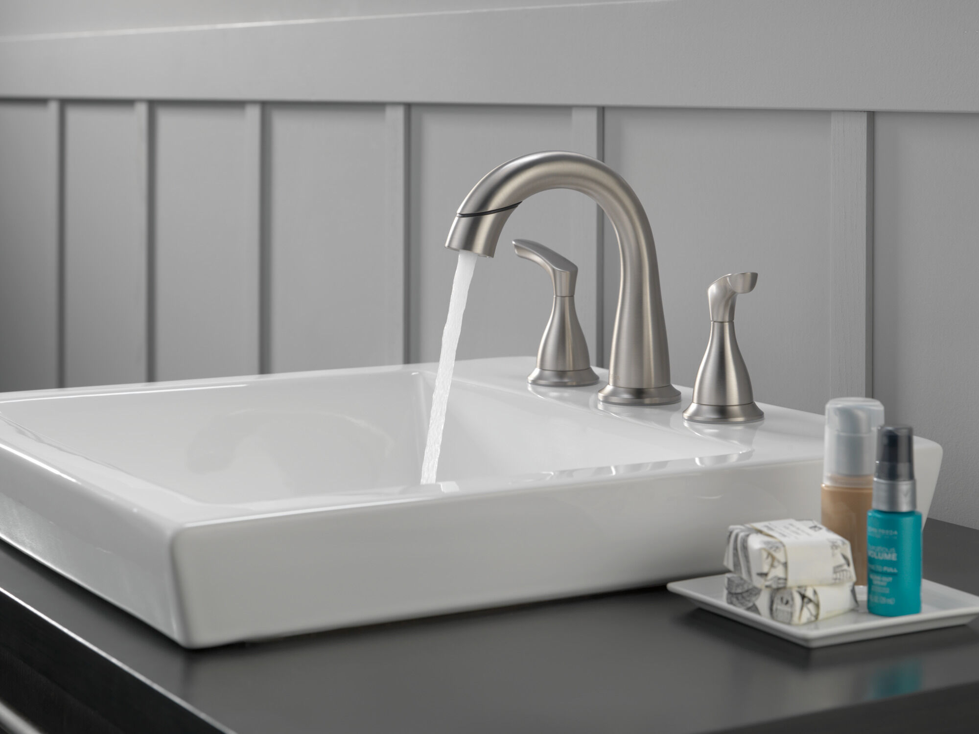Widespread Bathroom Pull-Down Faucet (Recertified) in Spotshield