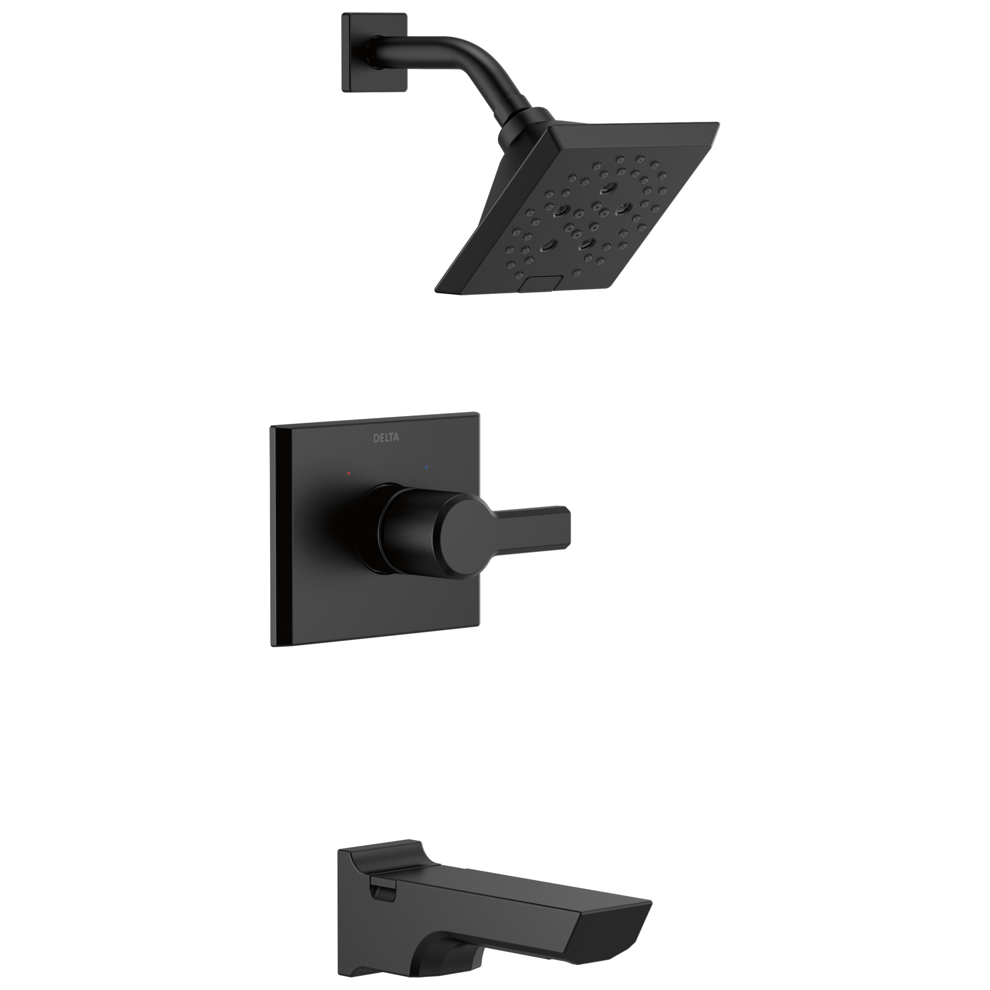 Delta Faucet Pivotale Monitor 14 Series H2okinetictub and Shower Trim - Matte Black