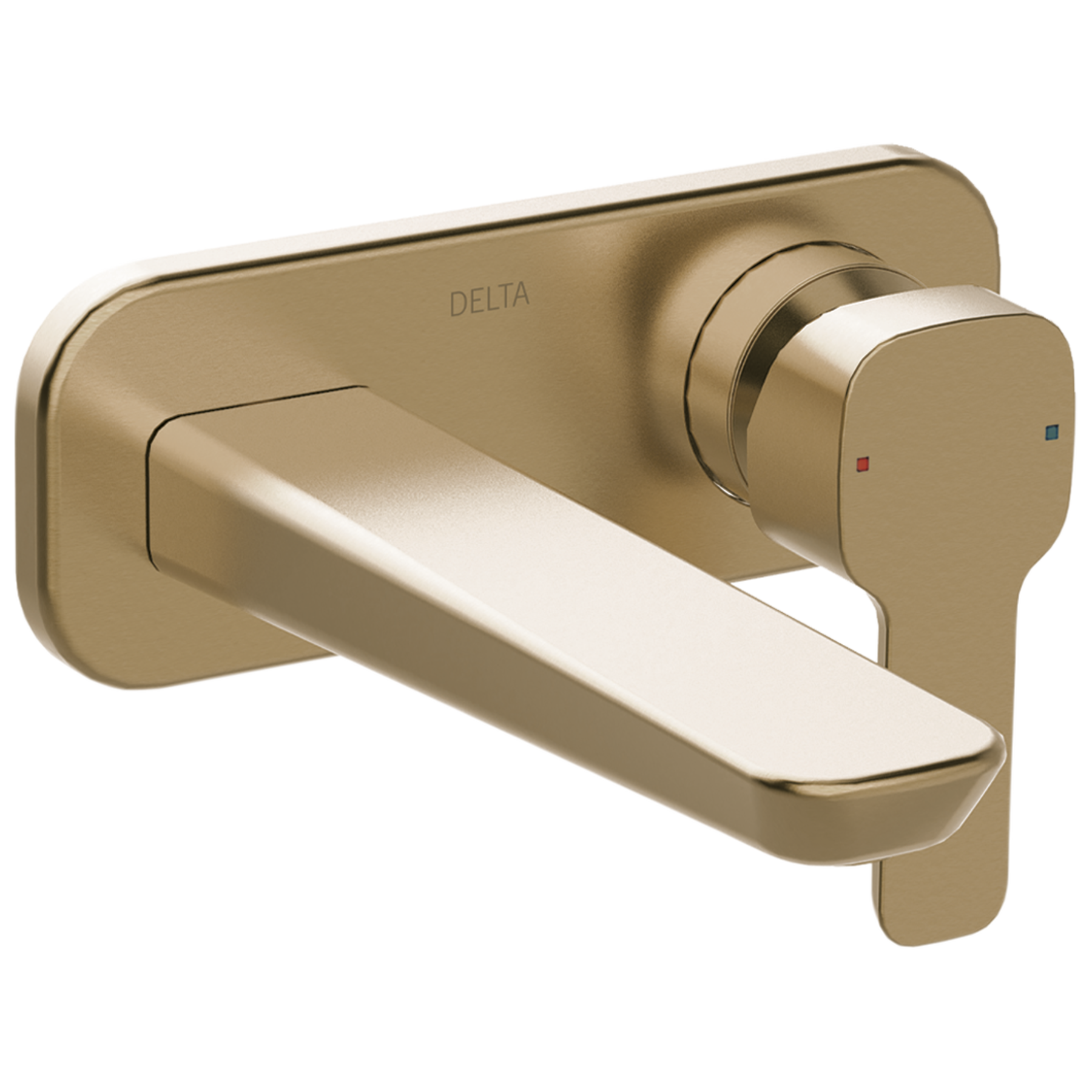 Single Handle Wall Mount Bathroom Faucet Trim in Champagne Bronze