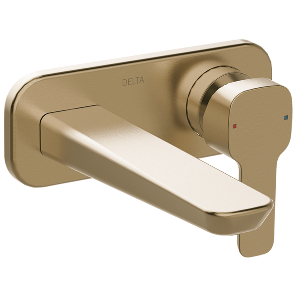 Single Handle Wall Mount Bathroom Faucet Trim in Champagne Bronze