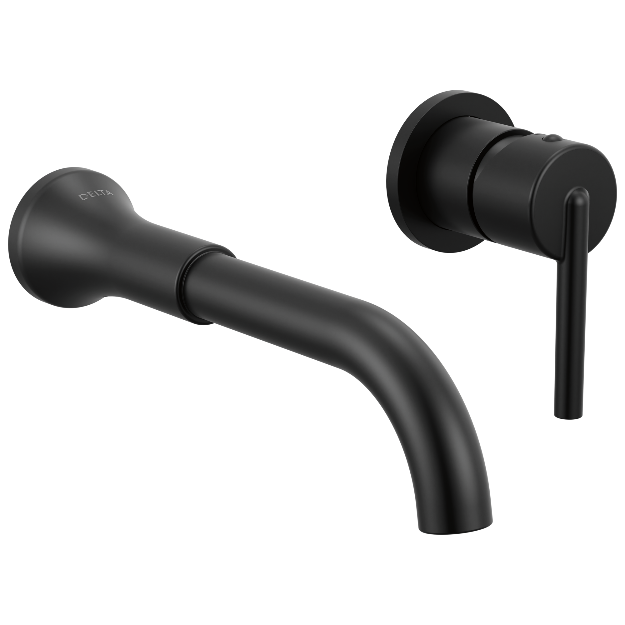 Delta Faucet Trinsic Single Handle Wall Mount Bathroom Faucet Trim - Matte Black