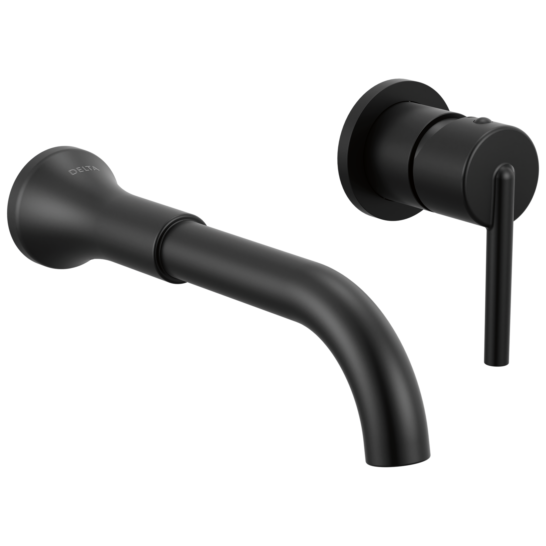 Single Handle Wall Mount Bathroom Faucet Trim in Matte Black
