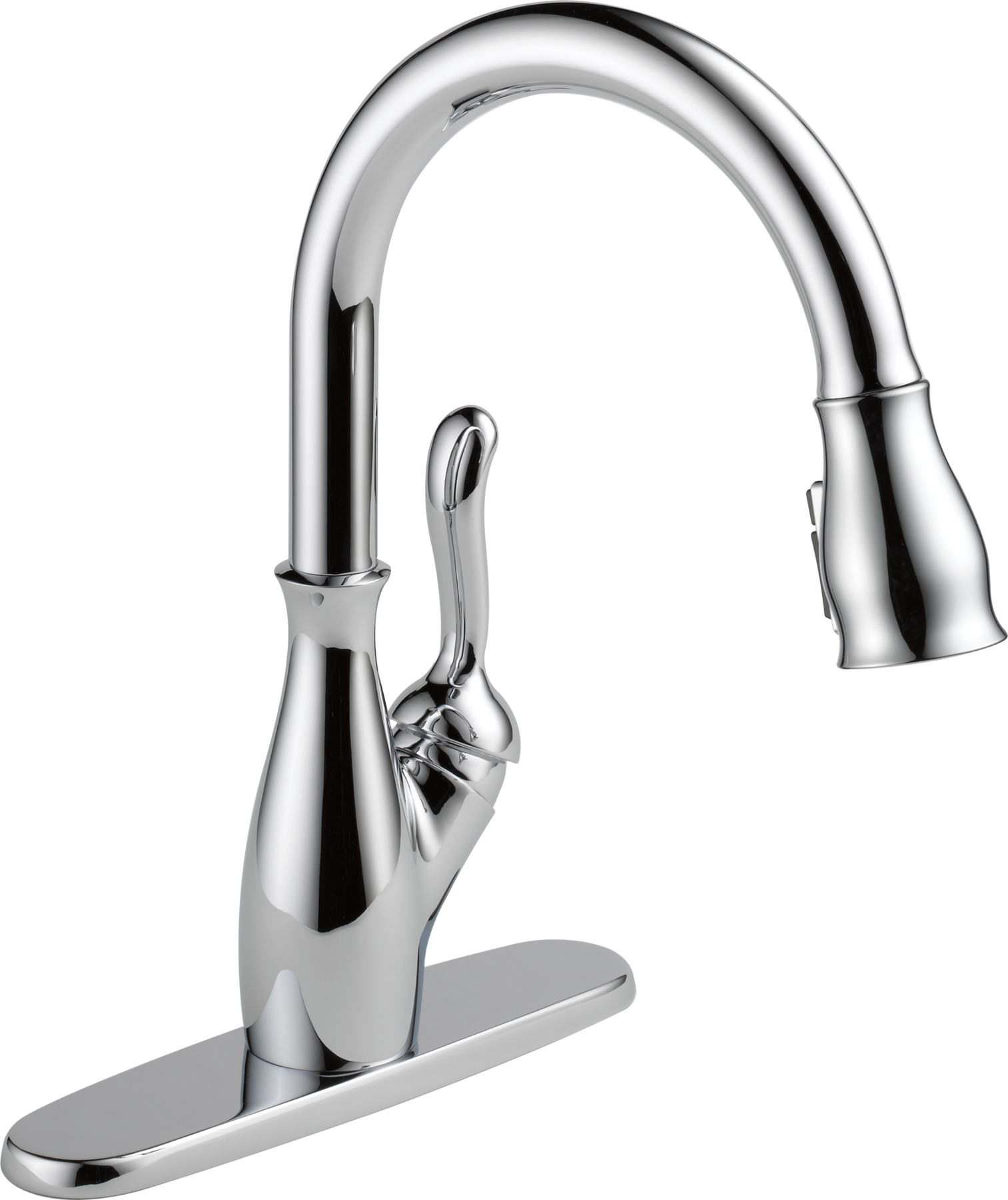 デルタページ Single Handle Pull-Down Kitchen Faucet with ShieldSpray