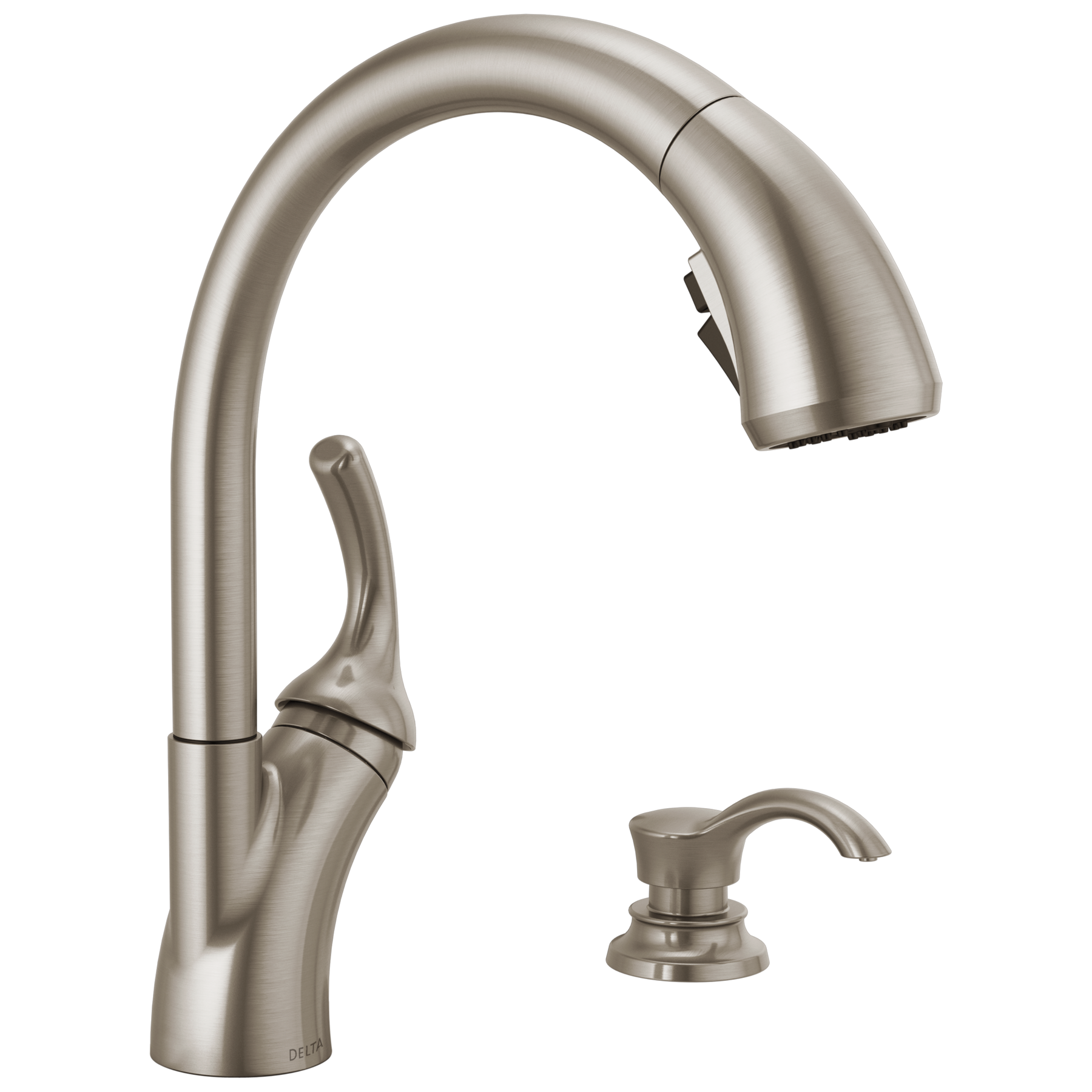 Ssa  Single Handle Pull-Out Kitchen Faucet with Soap Dispenser and