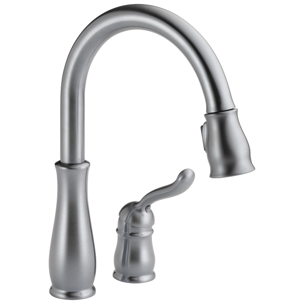 Single Handle Pull-Down Kitchen Faucet in Arctic Stainless 978