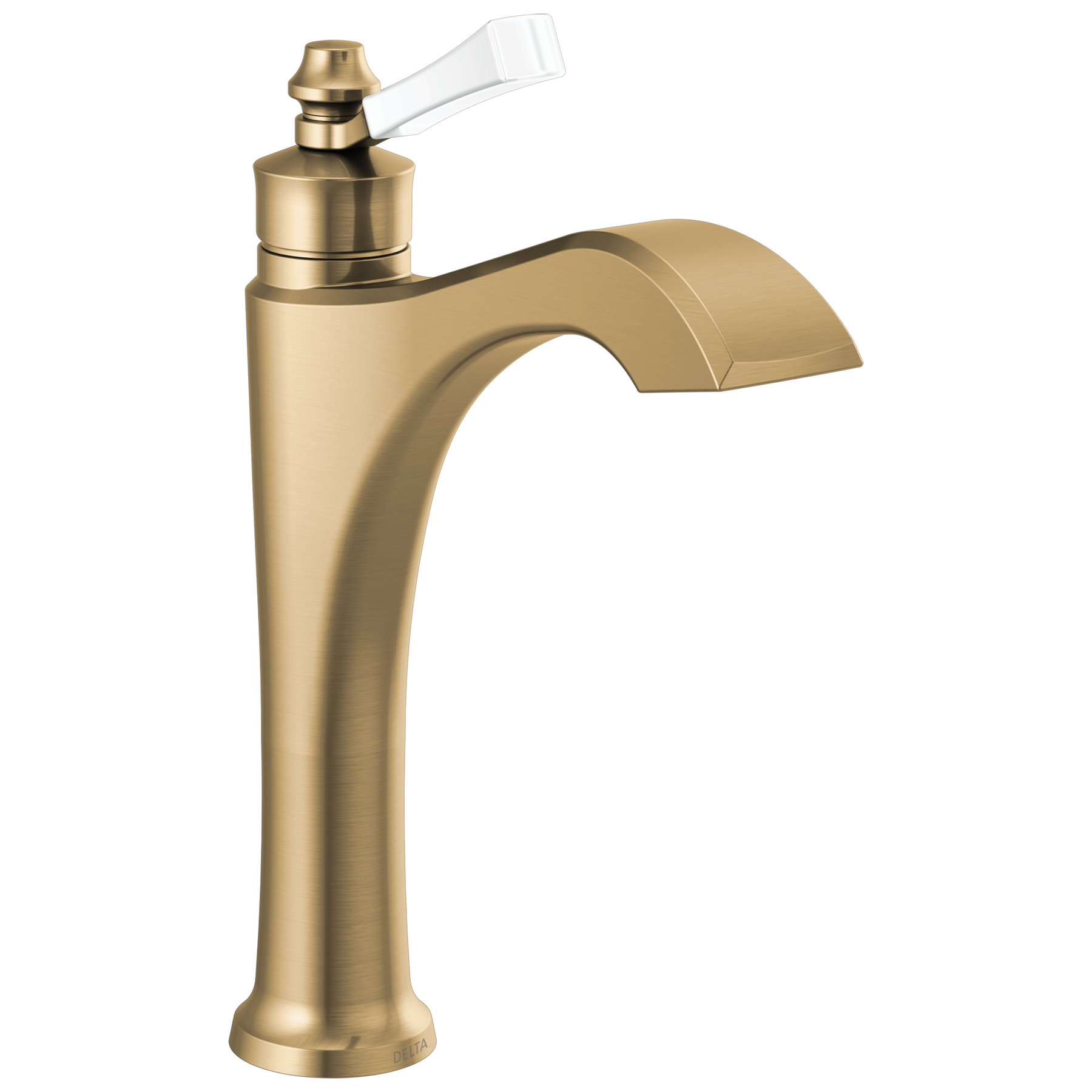 Single Handle MidHeight Vessel Bathroom Faucet in Champagne Bronze
