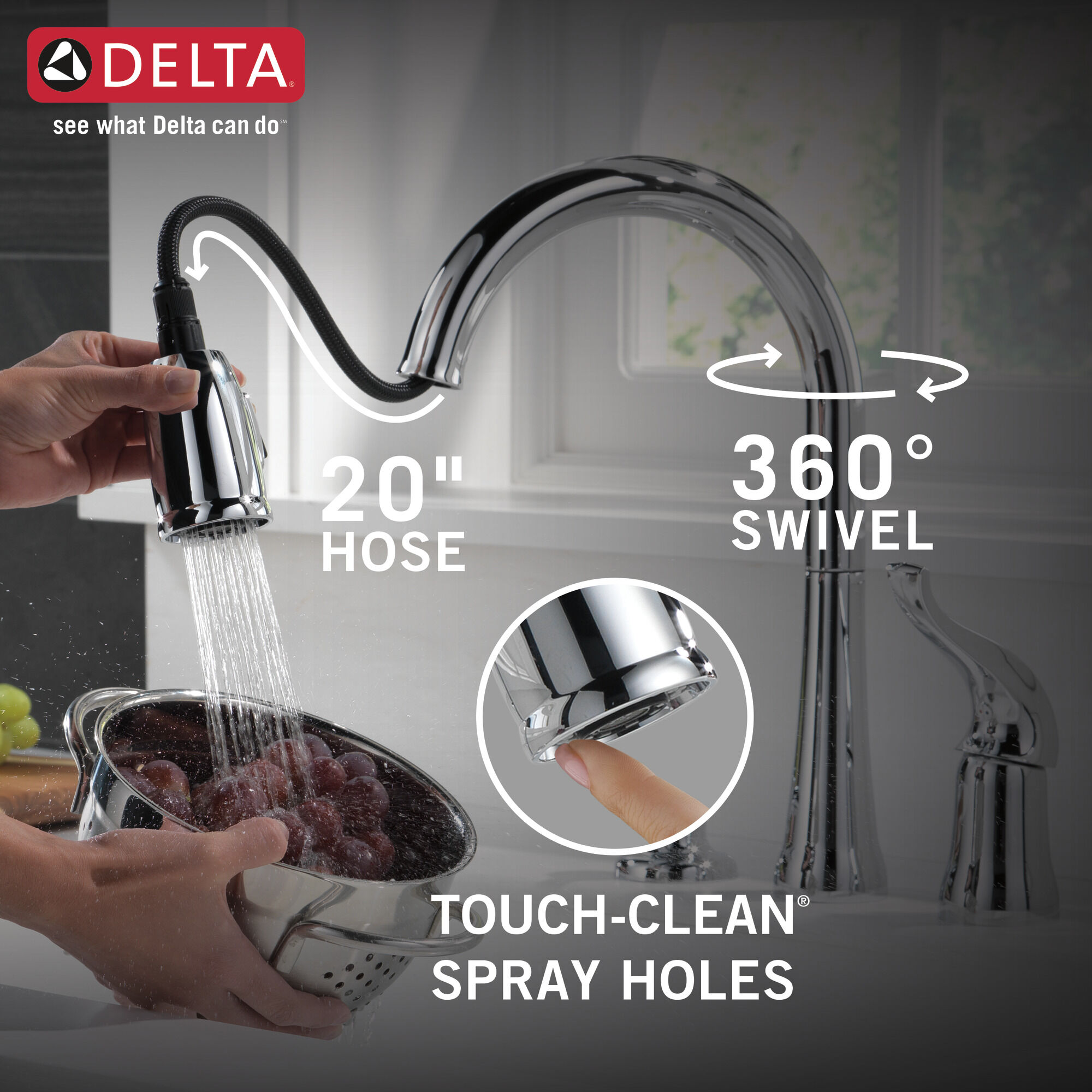 Single Handle Pull-Down Kitchen Faucet with Soap Dispenser in