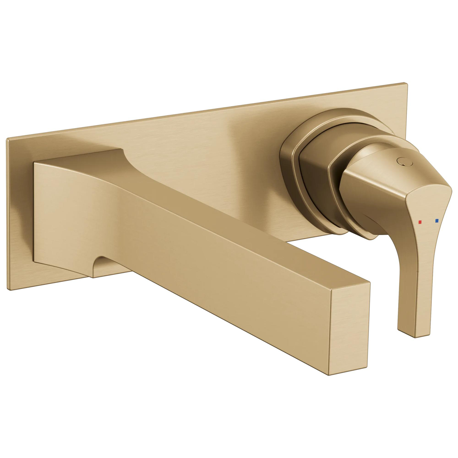 Single Handle Wall Mount Bathroom Faucet Trim in Champagne Bronze