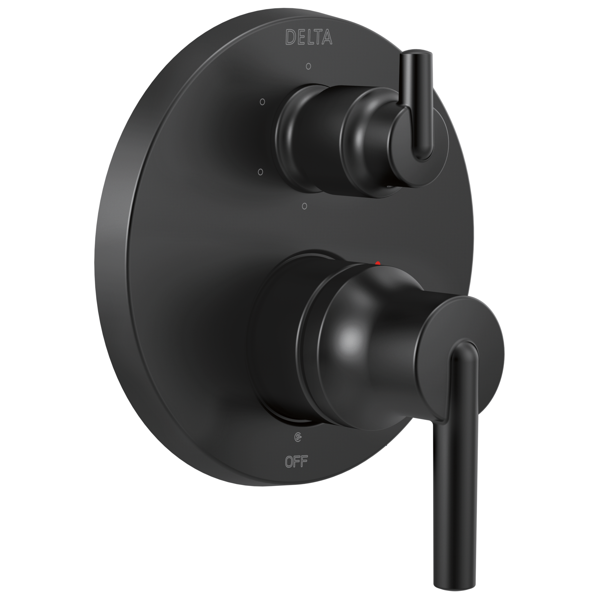 Delta Faucet Trinsic Contemporary Monitor 14 Series Valve Trim with 6-Setting Integrated Diverter - Matte Black