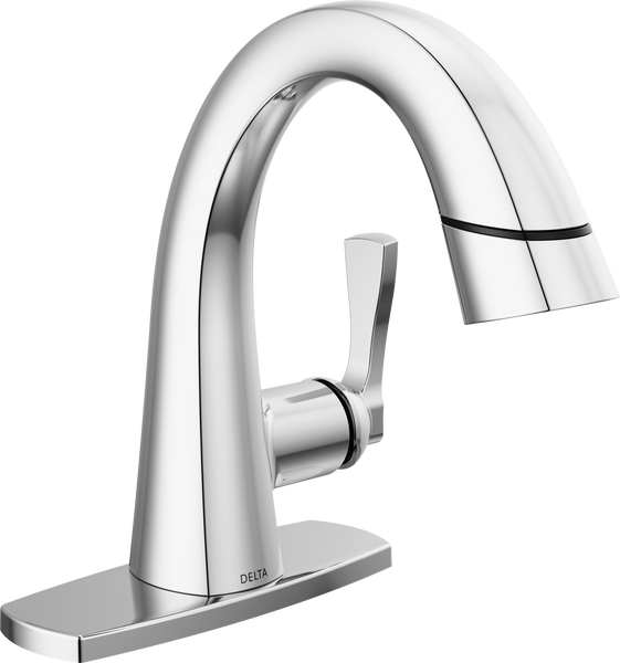 Single Handle Pull-Down Bathroom Faucet in Lumicoat® Chrome 577-PD