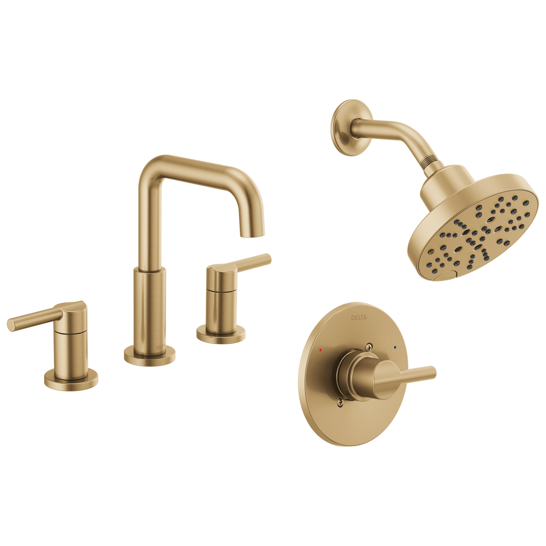 Widespread Lavatory Faucet with Shower Trim Bundle - 14 Series in