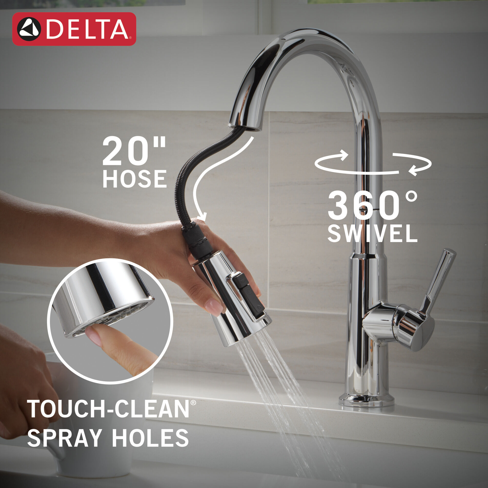 Single Handle Pull-Down Kitchen Faucet with Soap Dispenser and