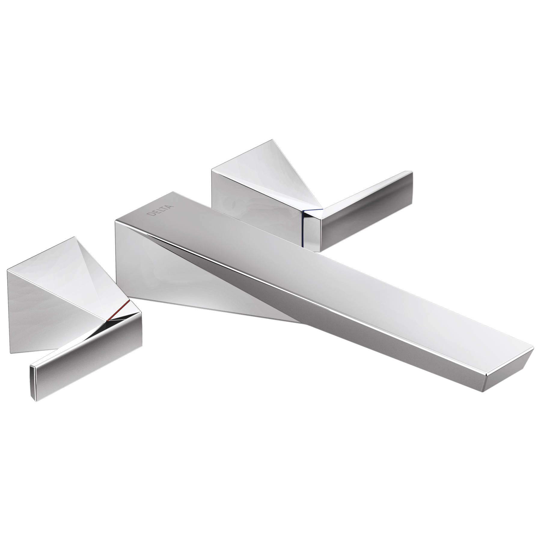 Wall Mount Tub Filler Trim in Lumicoat® Chrome T5743-PR-WL | Delta