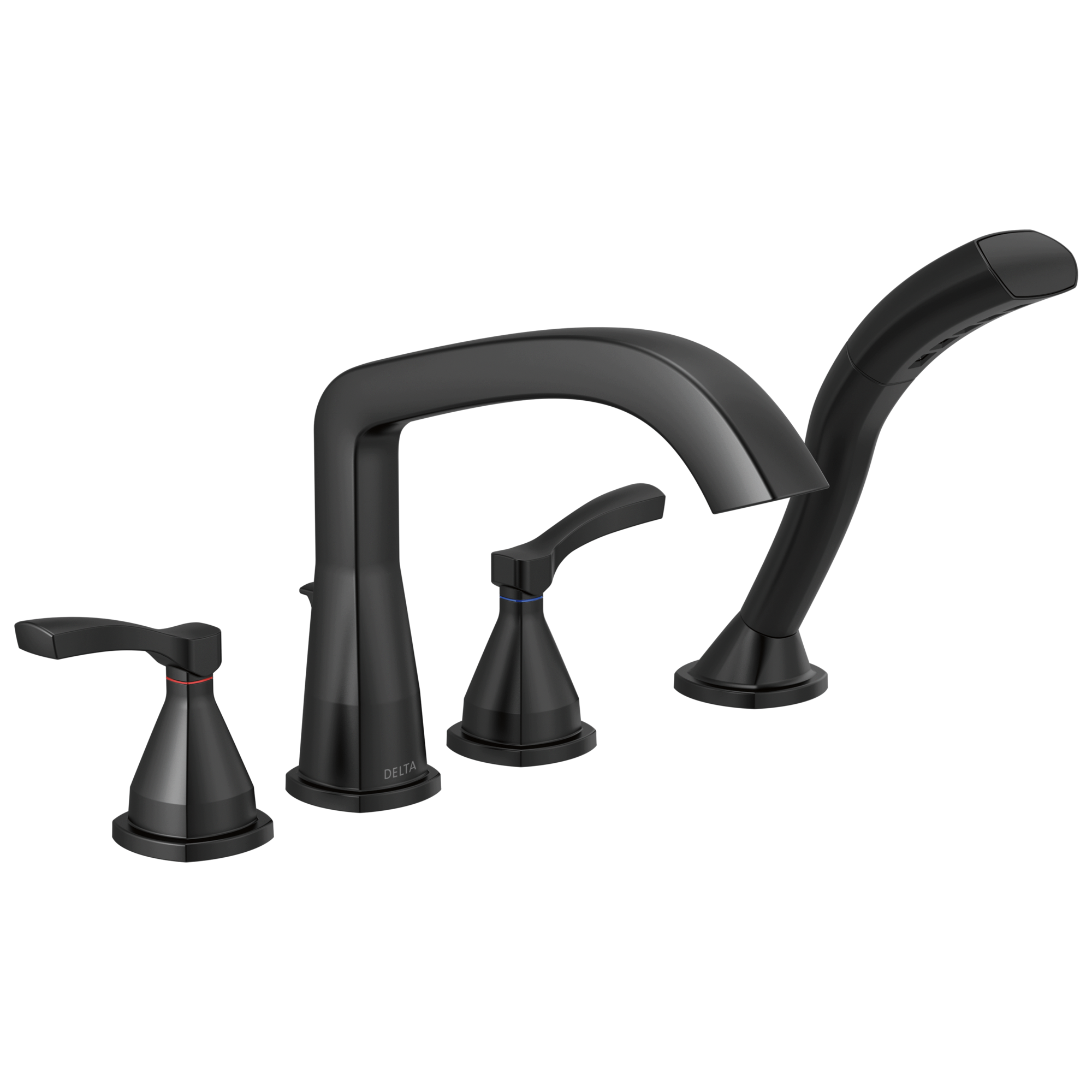 Delta Faucet Stryke Four Hole Roman Tub Trim - - Matte Black